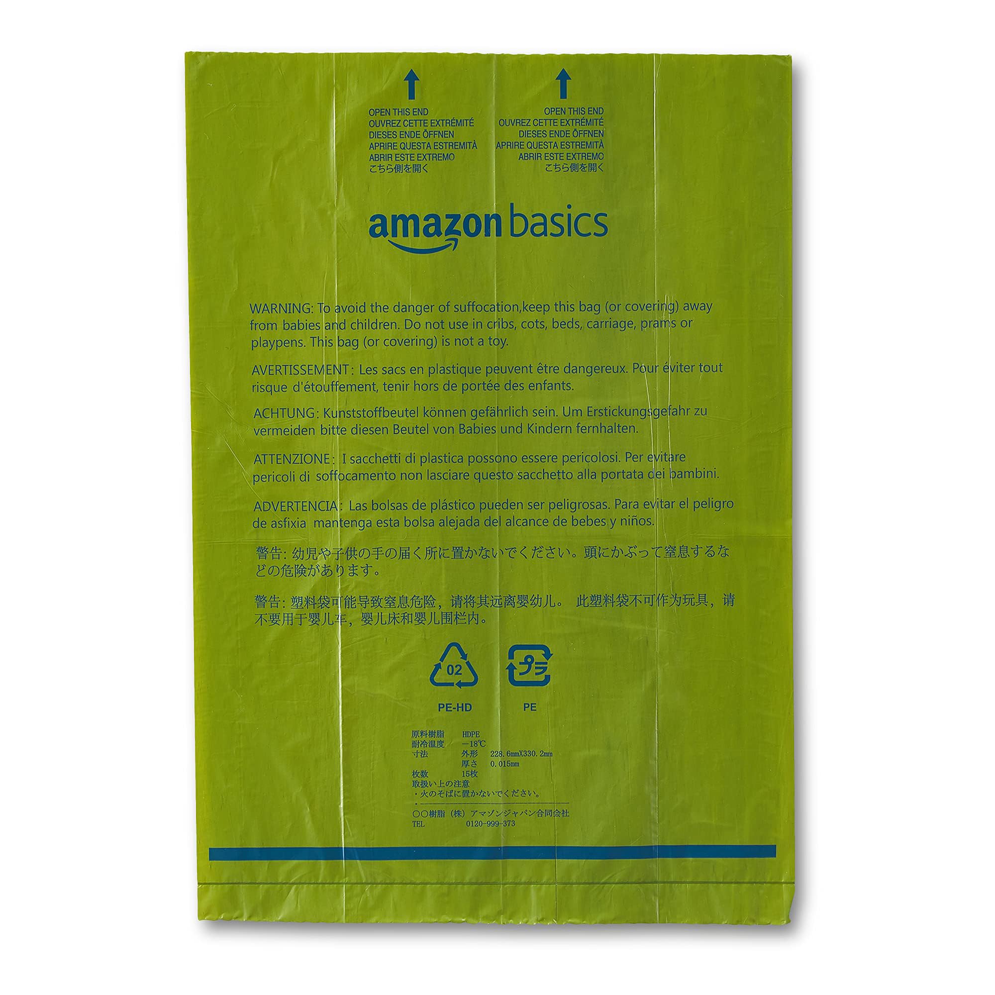 Amazon Basics Dog Poop Bags With Dispenser, 810 Count, Enhanced For Guaranteed Leakproof, Talcum Powder Scented, Includes Leash