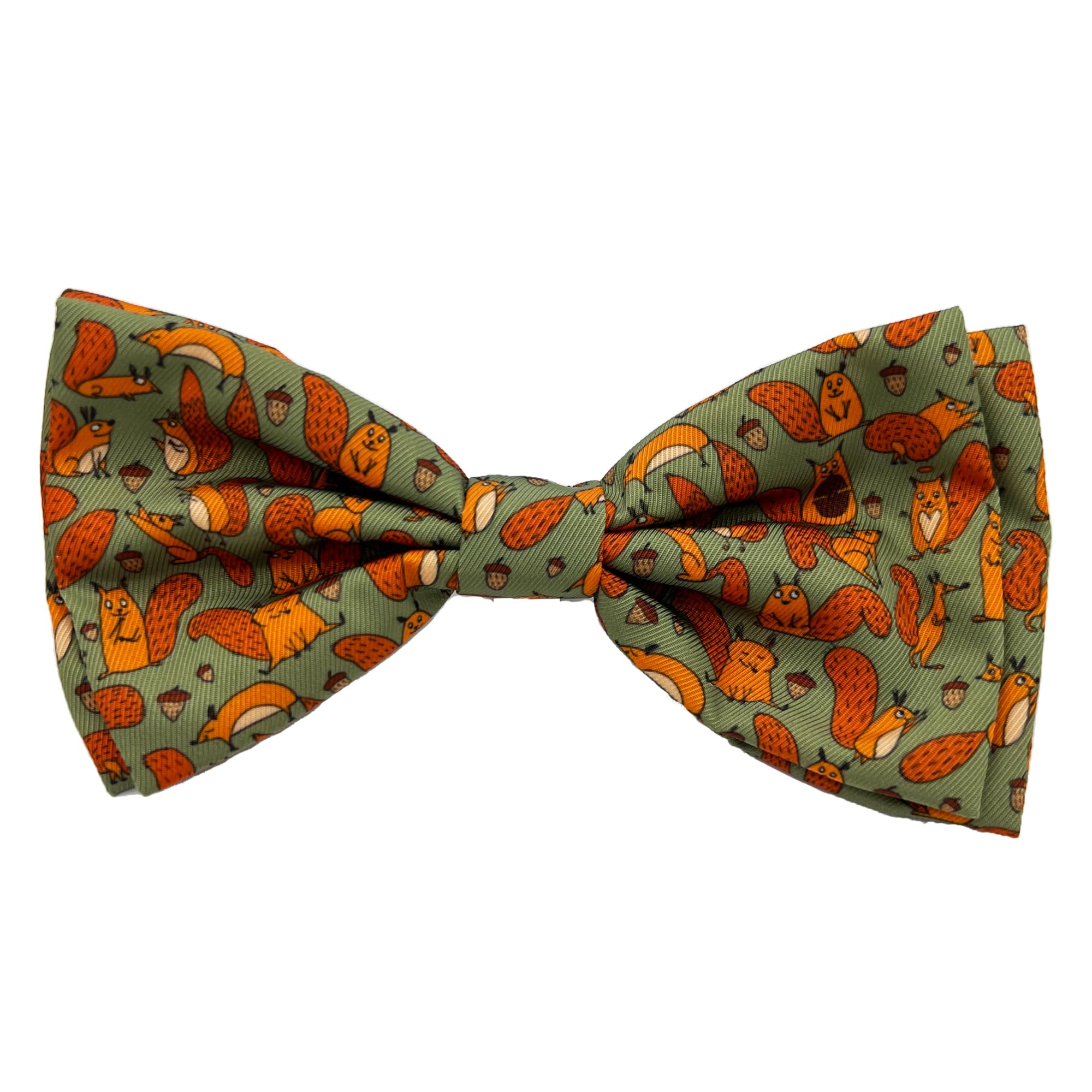 Huxley & Kent Silly Squirrels Fall Bow Tie Collar Attachment For Dogs & Cats - Large, Comfortable & Durable