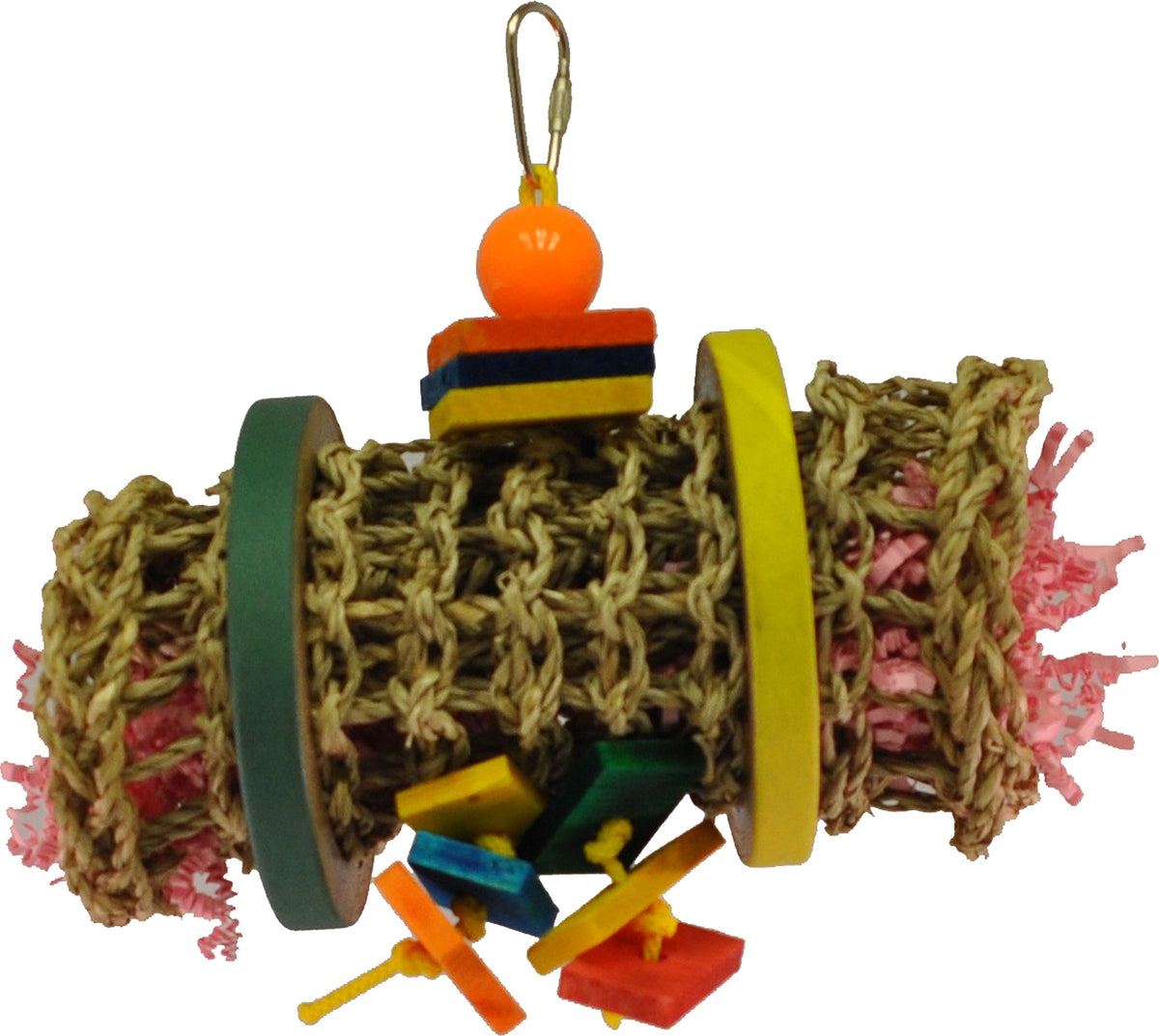 A&E Cage Company 001447 Happy Beaks Vine Mat Rollup Multicolored, Small