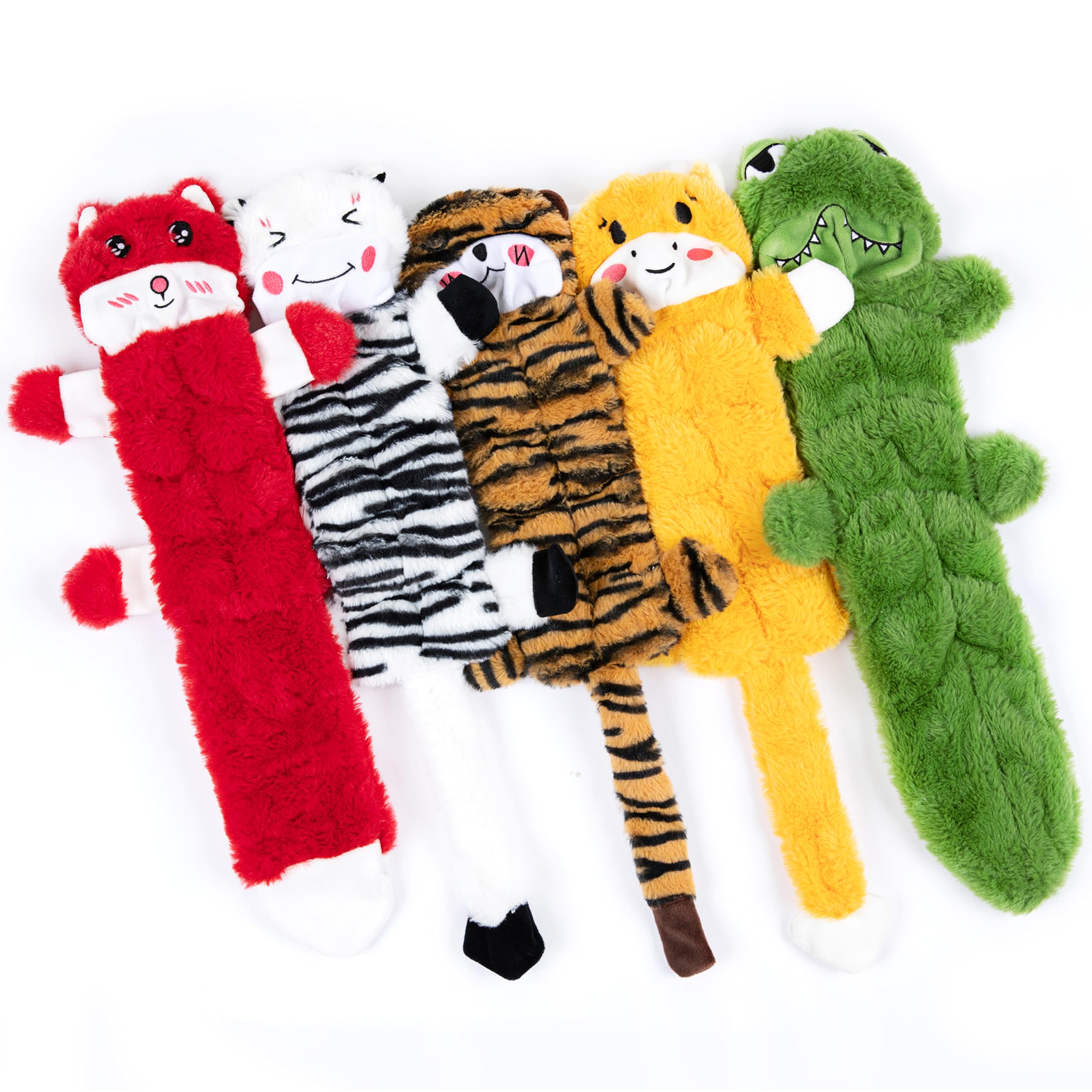 Nocciola 5 PCS No Stuffing Crinkle Dog Squeaky Toys - Durable Dog Toys for Tug of War, Small Puppy Toys to Keep Them Busy, Tough