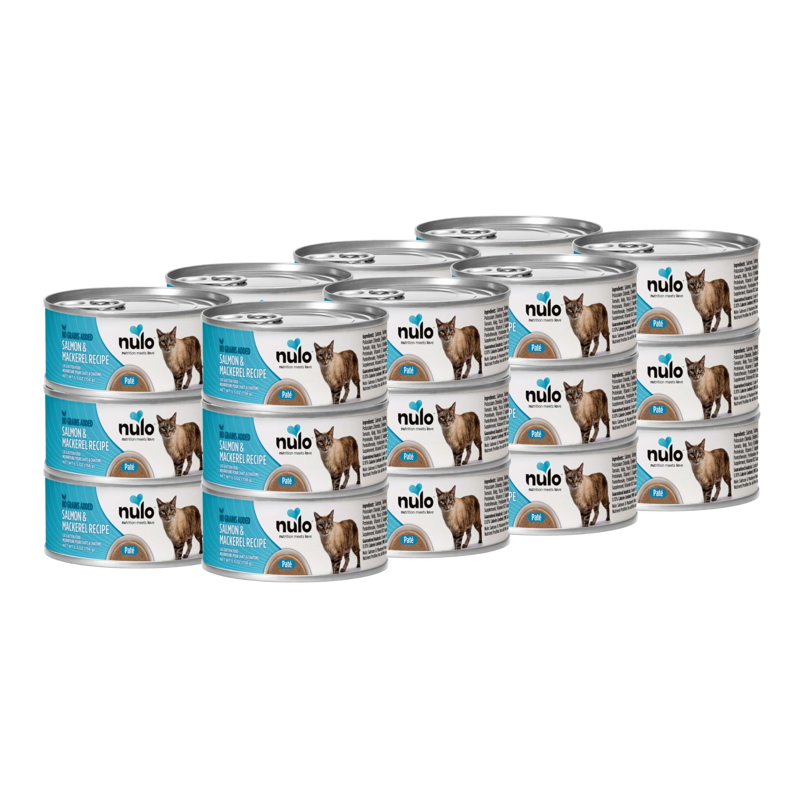 Nulo Freestyle Cat & Kitten Wet Pate Canned Cat Food, Premium All Natural Grain-Free, 5.5 Ounce (Pack of 24)