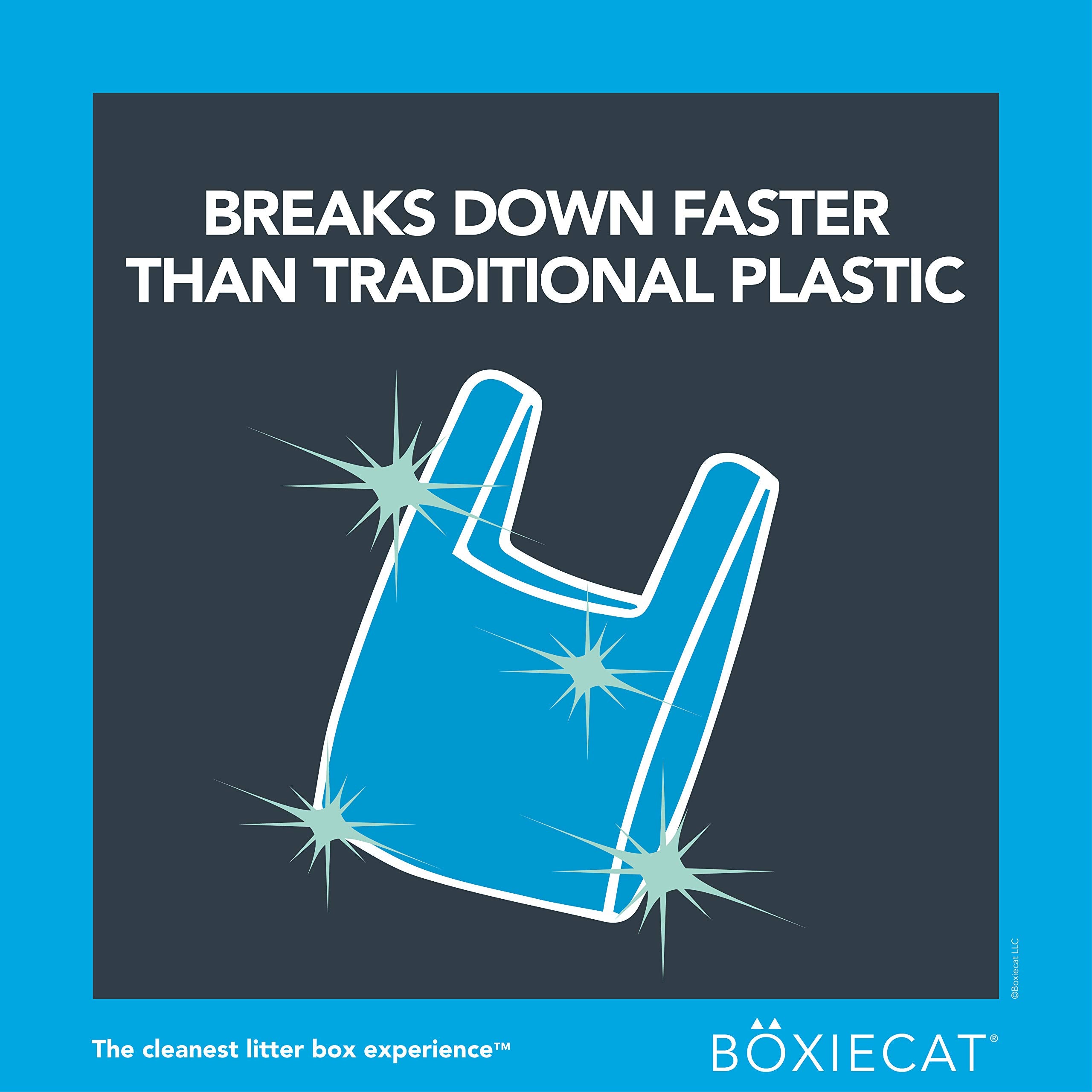 Boxiecat Scoop & Tie Cat Litter Waste Bags -Unscented- Leakproof - Large To Fit Any Scoop - Convenient Handles Tie & Seal In Odo