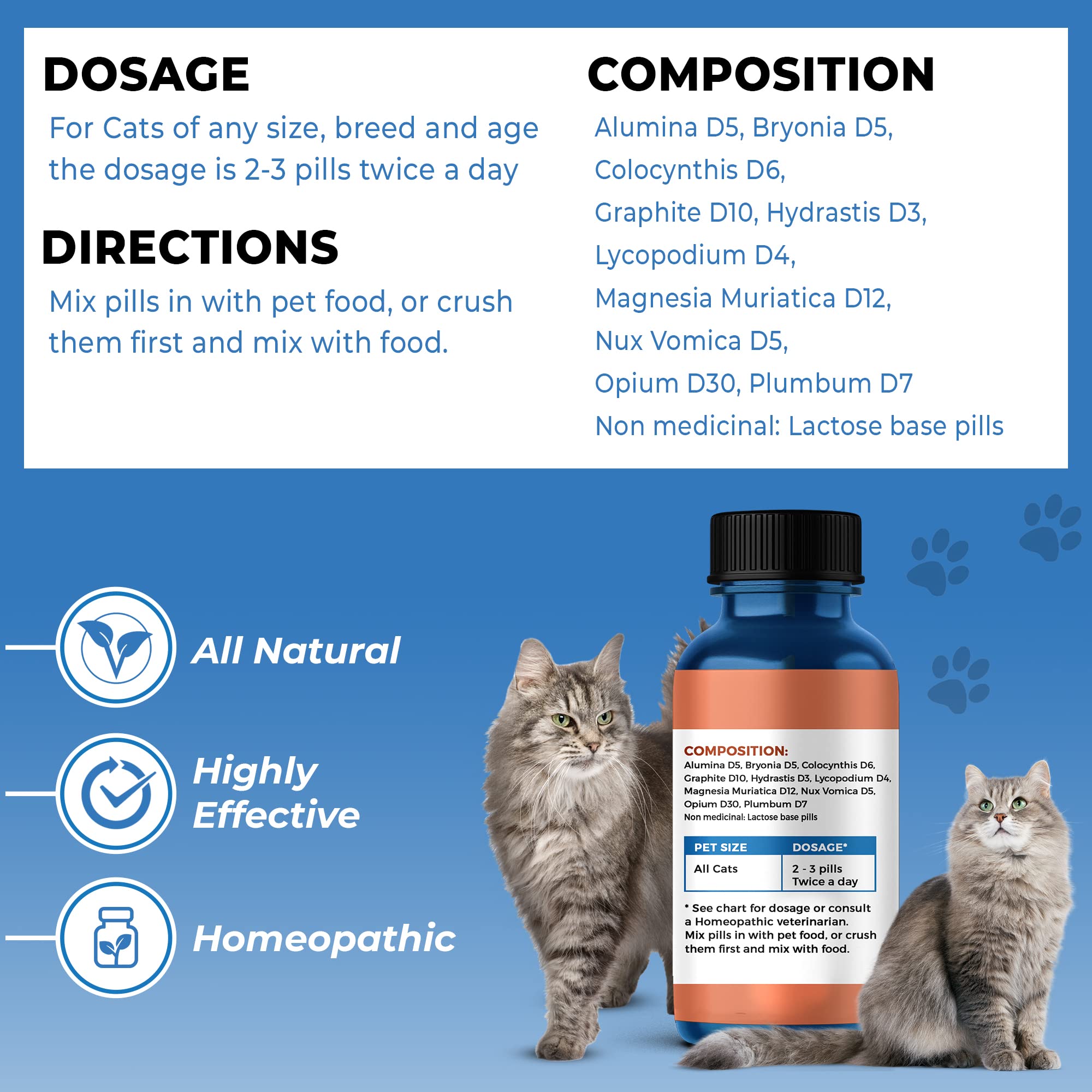 BestLife4Pets - Cats Constipation Relief and Stool Softeners - Natural Health Supplements to Help Digestion, Gas Relief and Cons