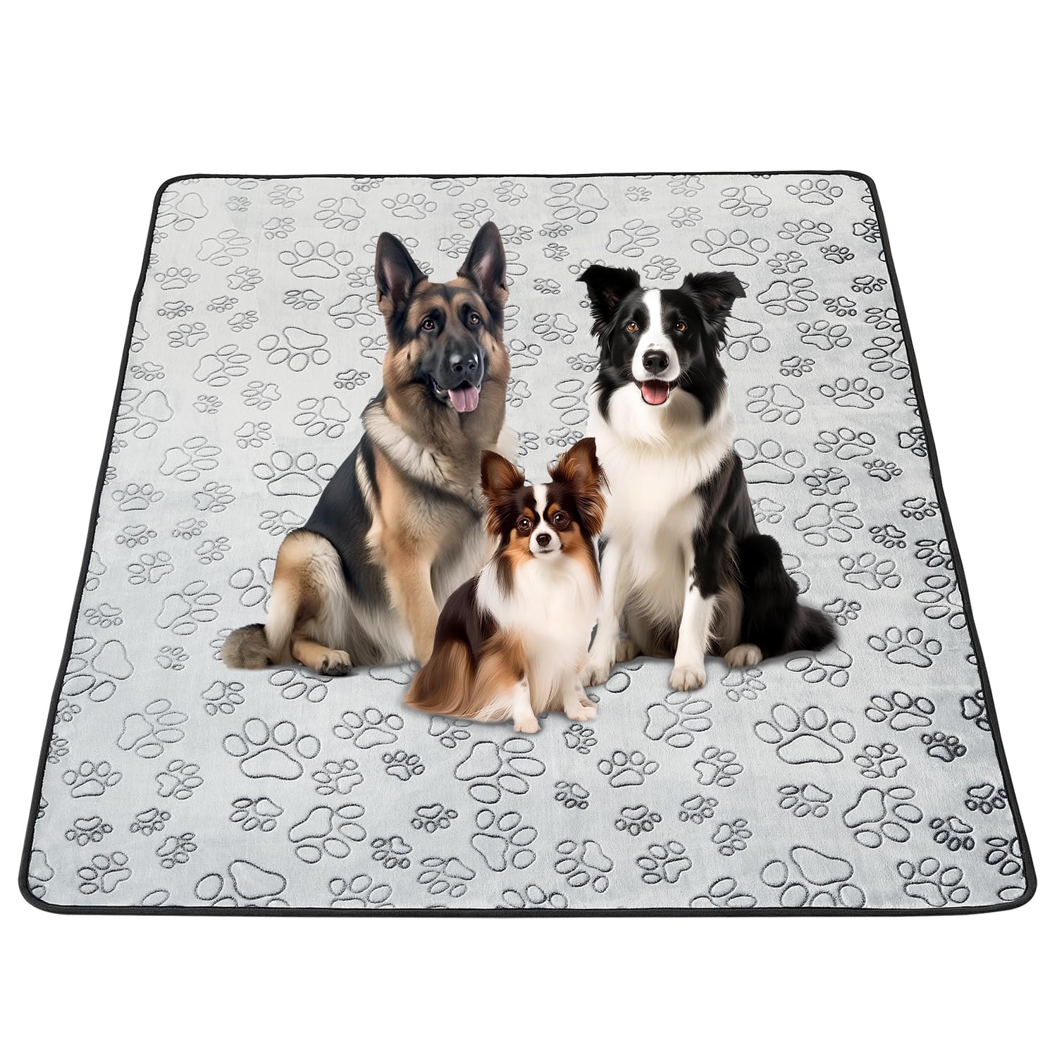 Qeils Reusable Puppy Pads, Washable Pee Pads For Dogs, Waterproof Non Slip Wee Wee Pad, Absorbent And Leakproof Training Mats For Potty, Crate, Playpen, Bed, Sofa, 65'X 48'