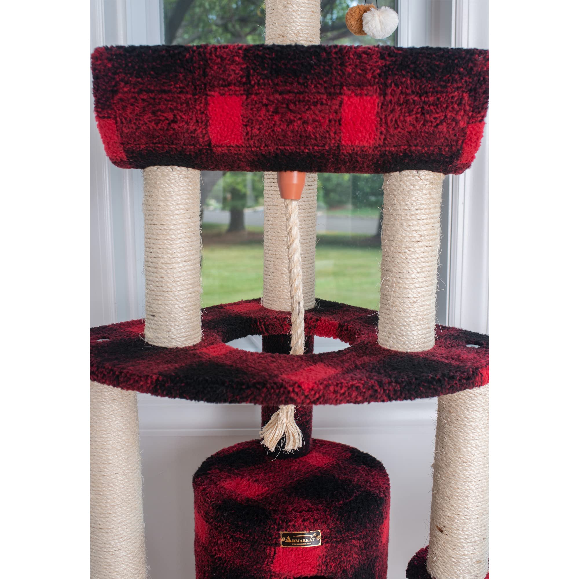 Armarkat B5806 Classic Cat Tree With Multiple Features, Jackson Galaxy Approved, Four Levels Real Wood Furniture