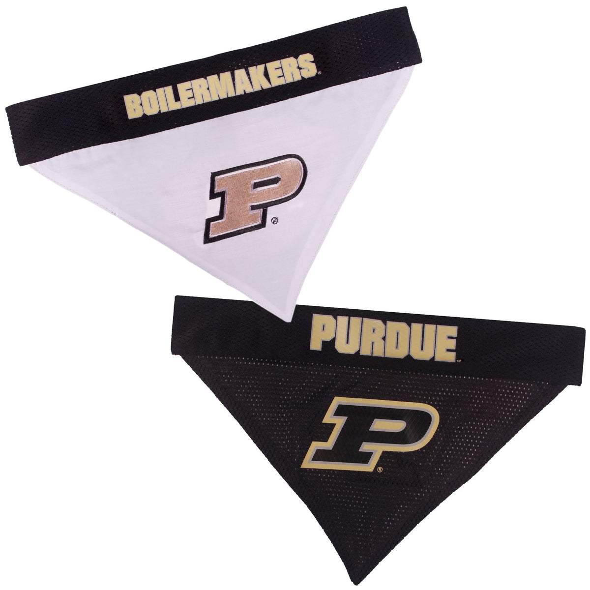 Pets First Collegiate Pet Accessories, Reversible Bandana, Purdue Boilermakers, Large/X-Large