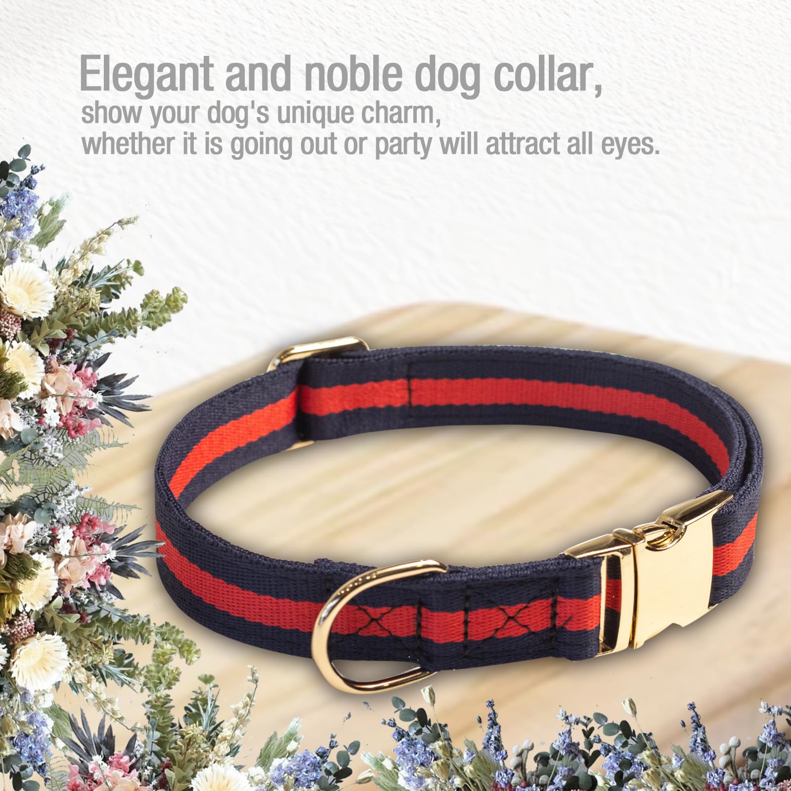 echentie Elegant and Nobility Dog Collar, Comfortable and Durable Pet Collars,Luxury Dog Collars Packing Gift for Medium Dogs