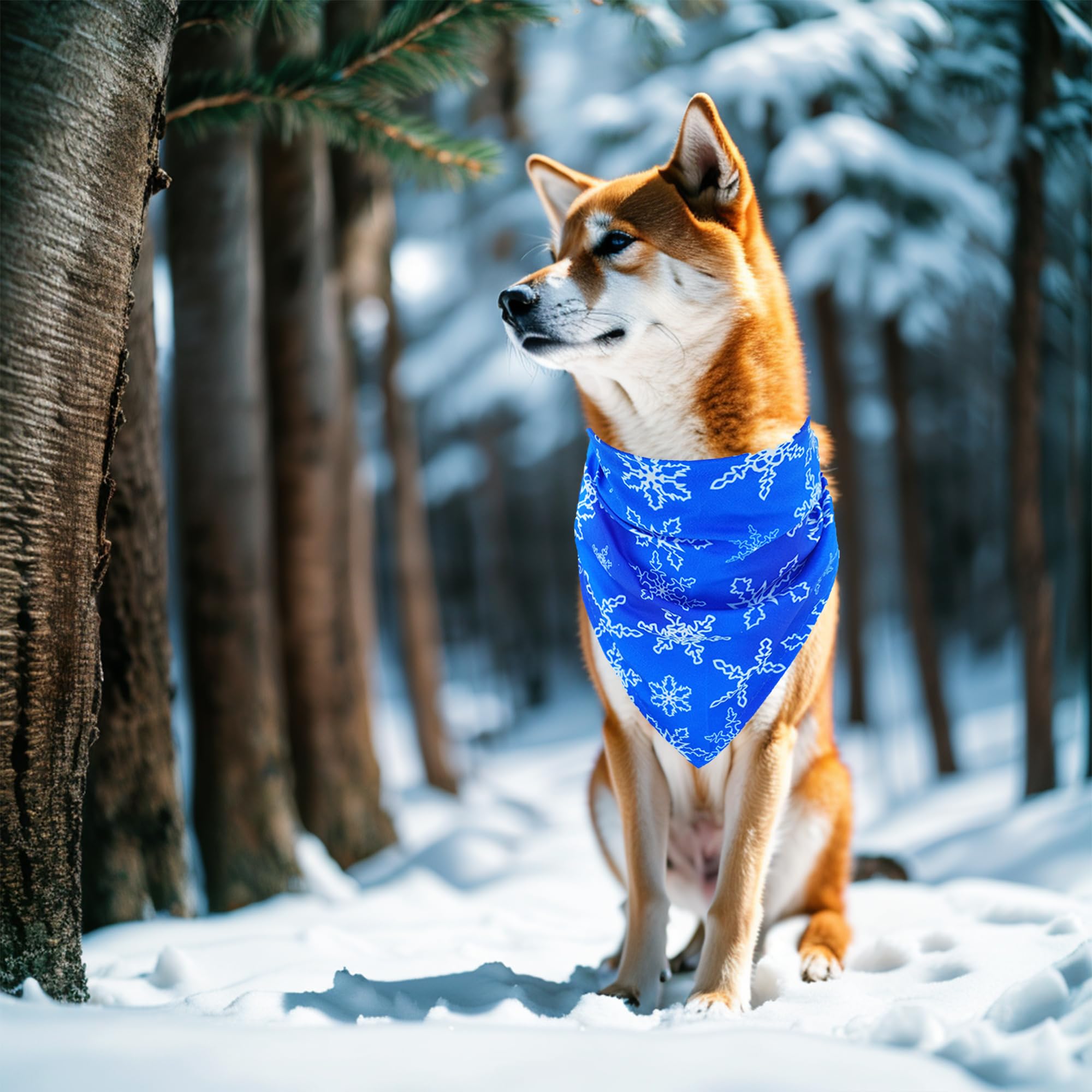 Pai Sence 7 Pcs Winter Dog Bandanas For Medium Dogs Breed 25 Inch Small Dog Bandanas Adjustable Scarves Grooming M