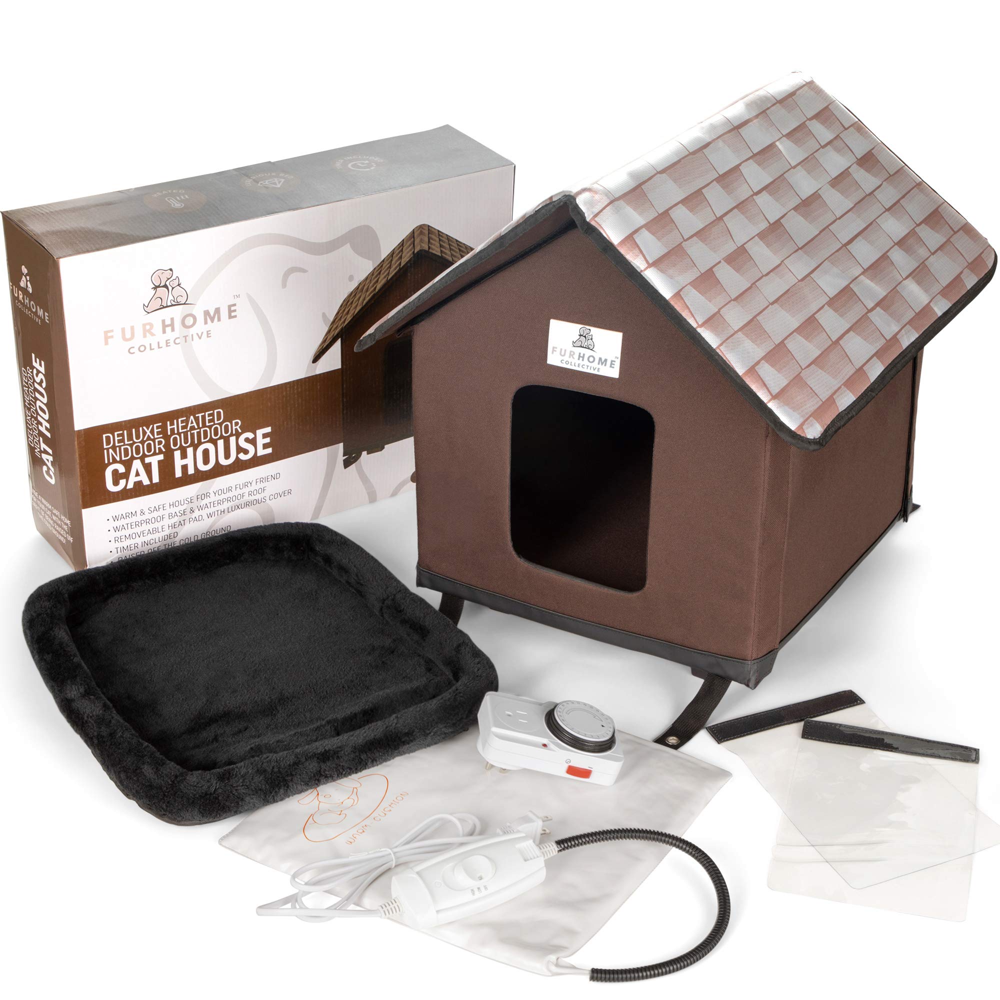 Heated Cat House For Outside - Cat Houses For Outdoor Cats - Heated Cat House - Outdoor Cat House Weatherproof - Outdoor Cat House - Cat Houses For Indoor Cats