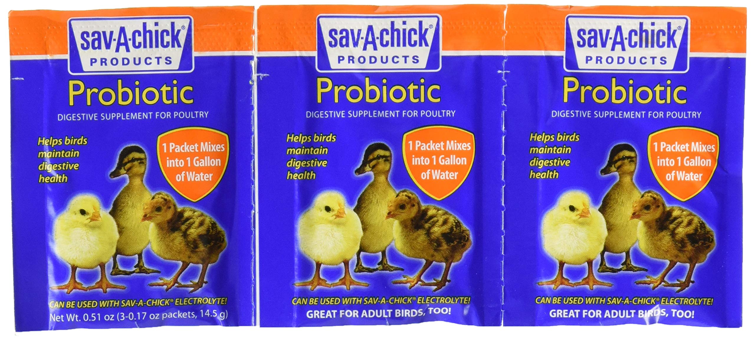 9-Count Sav-A-Chick Probiotic Supplements - (3 Packages with 3 Packets Each)