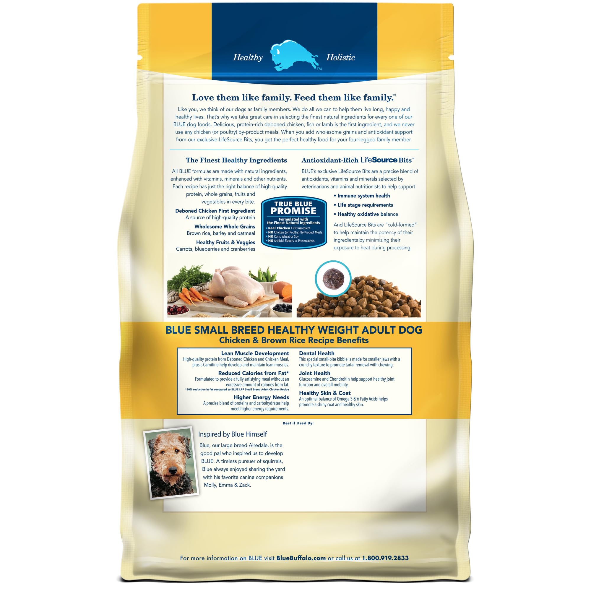 Blue Buffalo Life Protection Formula Healthy Weight Natural Small Breed Dry Dog Food, Supports an Ideal Weight, Made with Natura