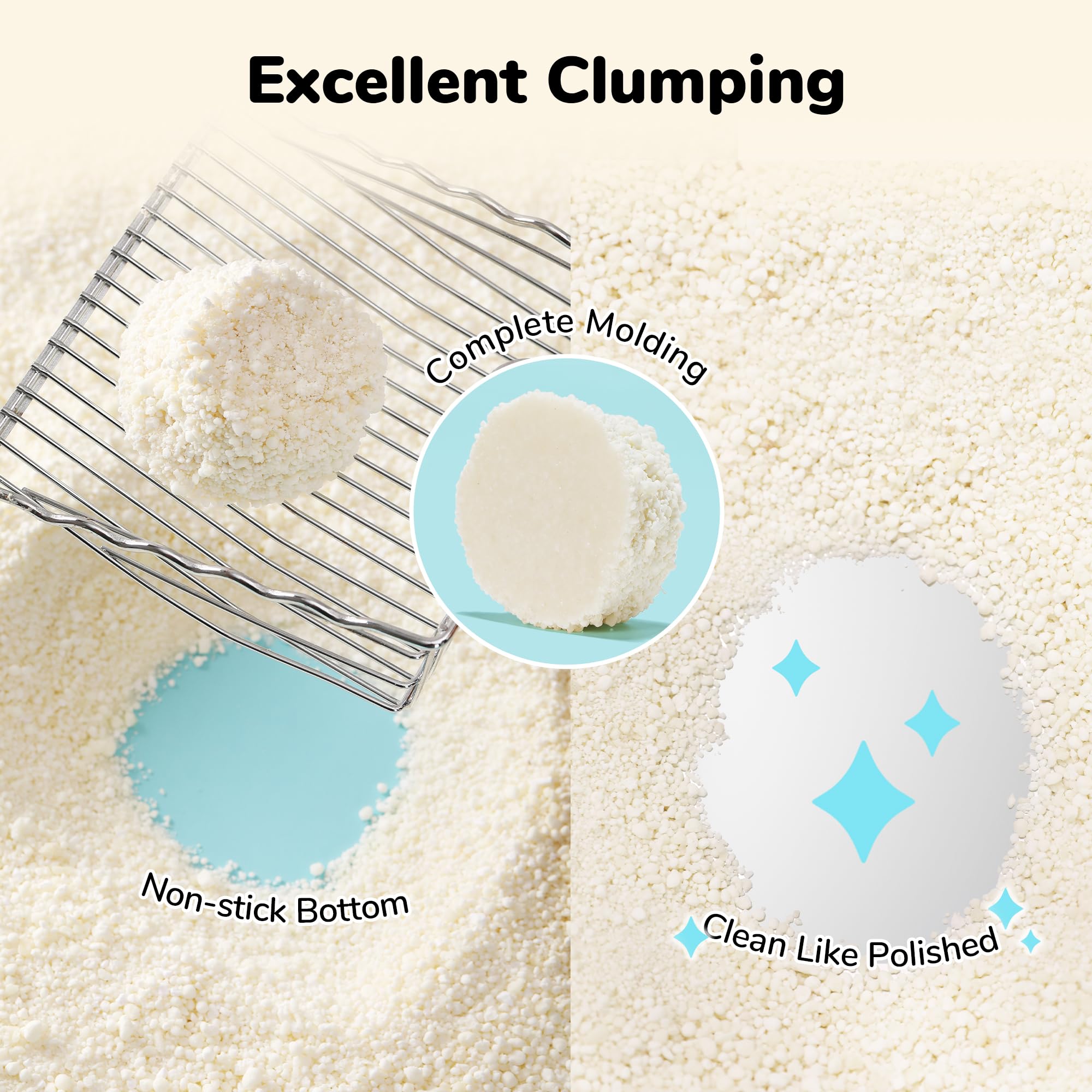 Fukumaru Cassava Cat Litter, Strong Clumping Cat Litter Bulk, Plant-Based Natural Ingredients, Non-Stick Base, Low Dust, 24/7 Od