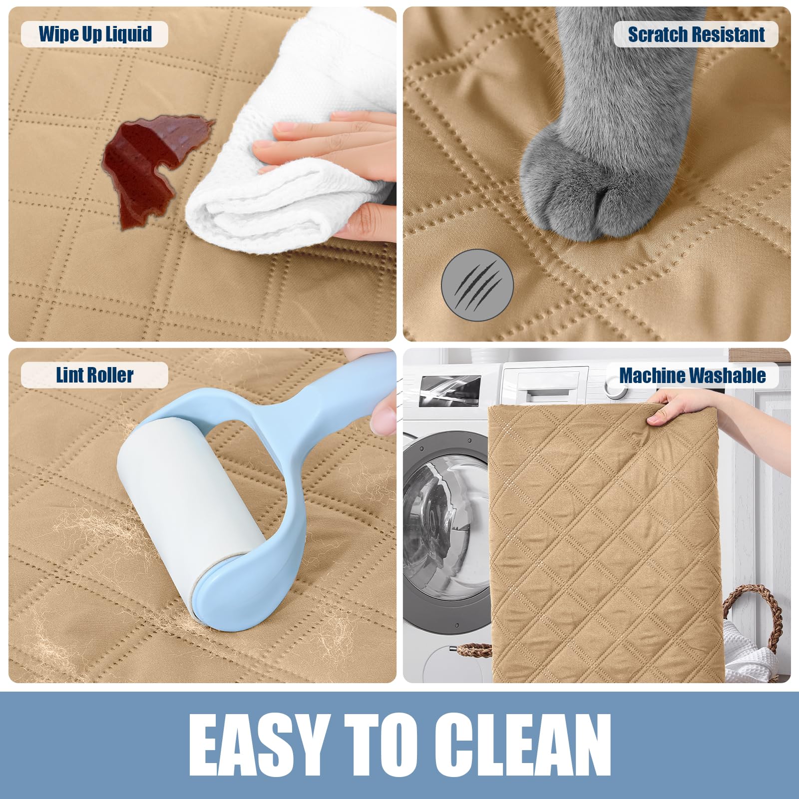 Smiry Waterproof Dog Blanket, Reversible Dog Bed Cover Pet Blanket, Soft Pet Couch Covers For Sofa Washable, Bed Couch Sofa Furniture Protector For Puppy Cat Kids (30'X70', Camel/Beige)