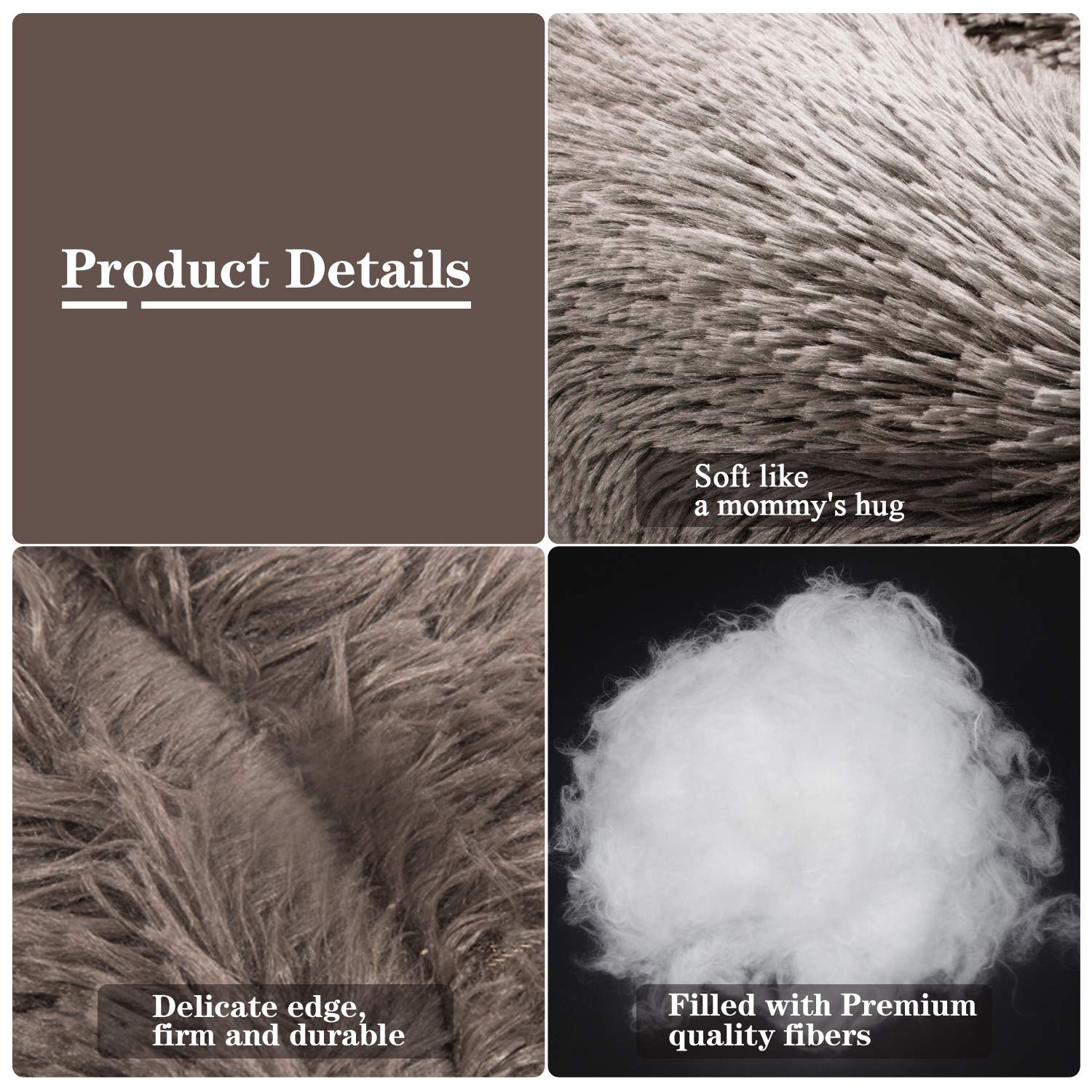 Mfox Calming Dog Bed (L) For Medium And Large Dogs Comfortable Pet Bed Faux Fur Donut Cuddler Up To 25Lbs