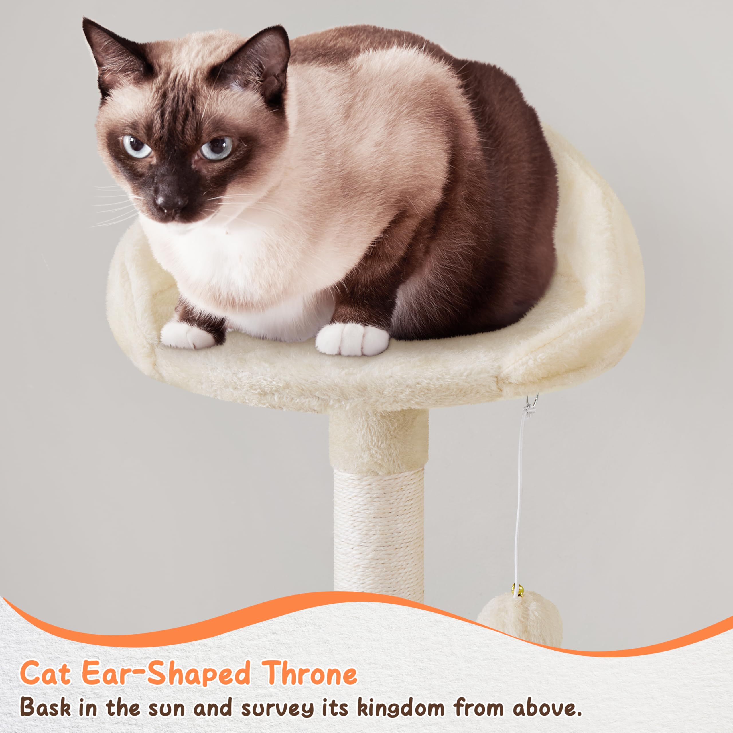 Yaheetech 63.5In Extra Large Cat Tree Condo With Sisal-Covered Scratching Post Plush Perch Hammock, Cat Tower Activity Center Ki