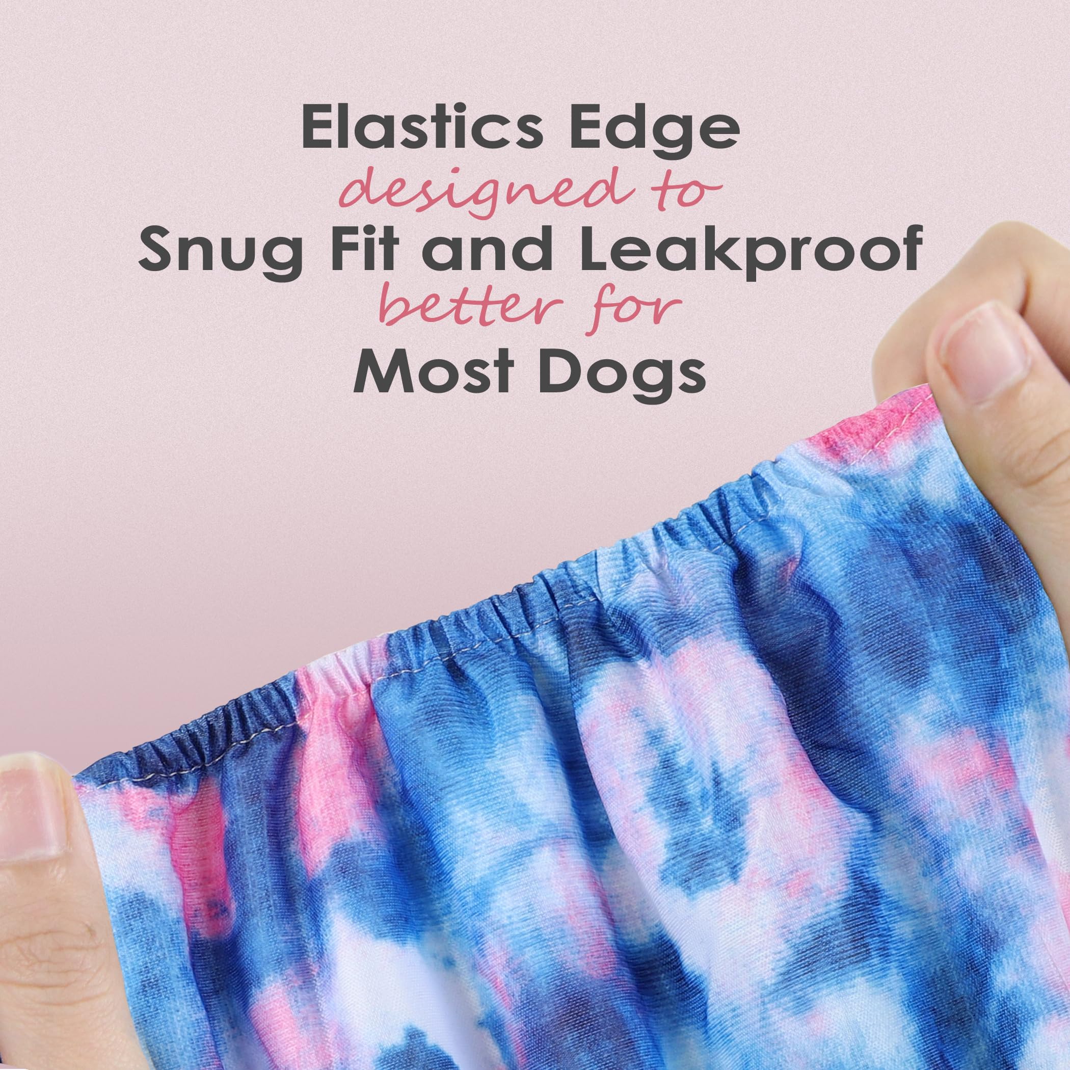 Wegreeco Washable Male Dog Belly Band (Stylish Pattern)- Pack Of 3 - Washable Male Dog Belly Wrap, Dog Diapers Male (Tie-Dye, Sky, Medium)