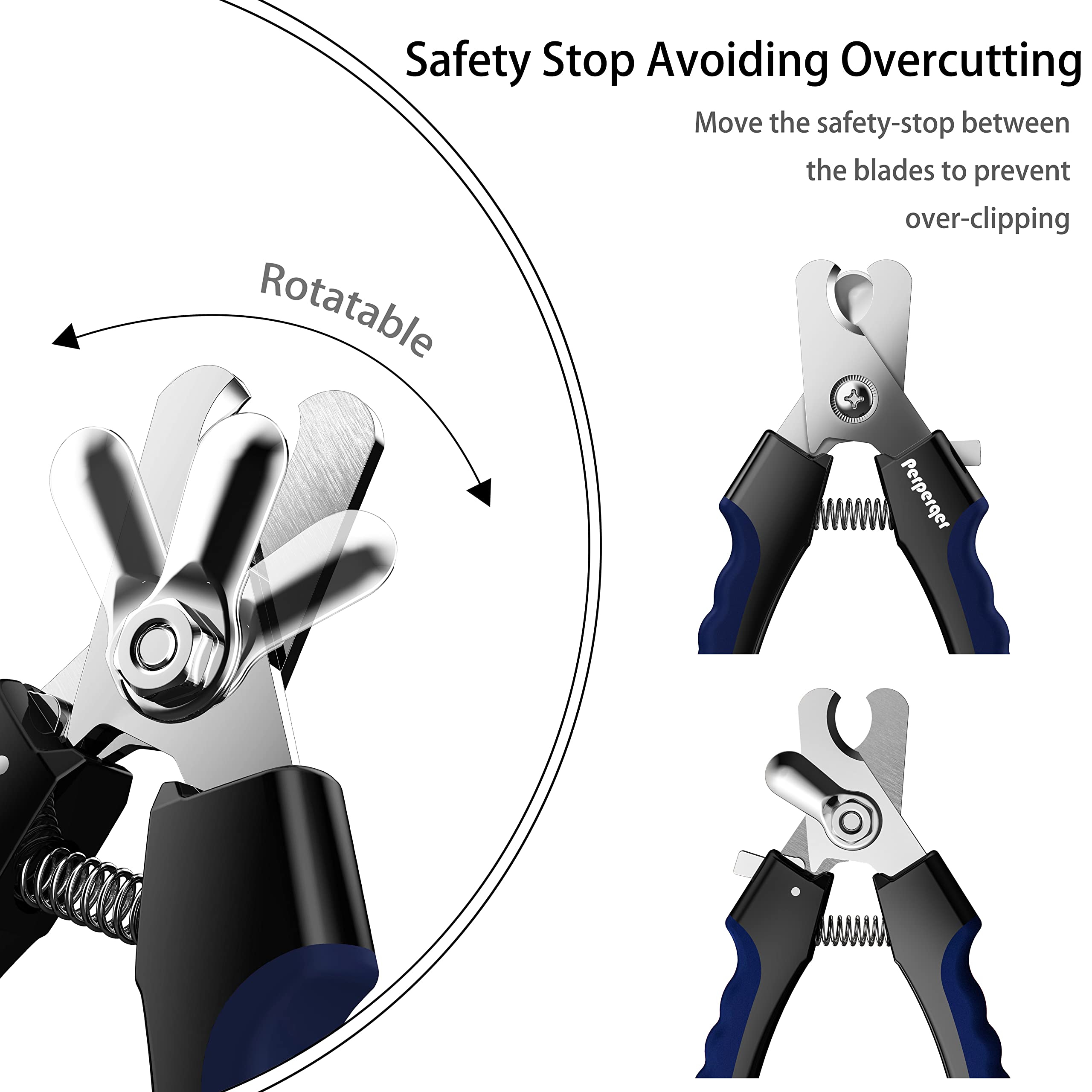 Perperqer Dog Nail Clippers,Dog Nail Trimmers With Safety Guard For Small Medium Large Breed Dog & Cat To Avoid Over Cutting,Professional Grooming Tool With Quick Sensor And Dog Nail File