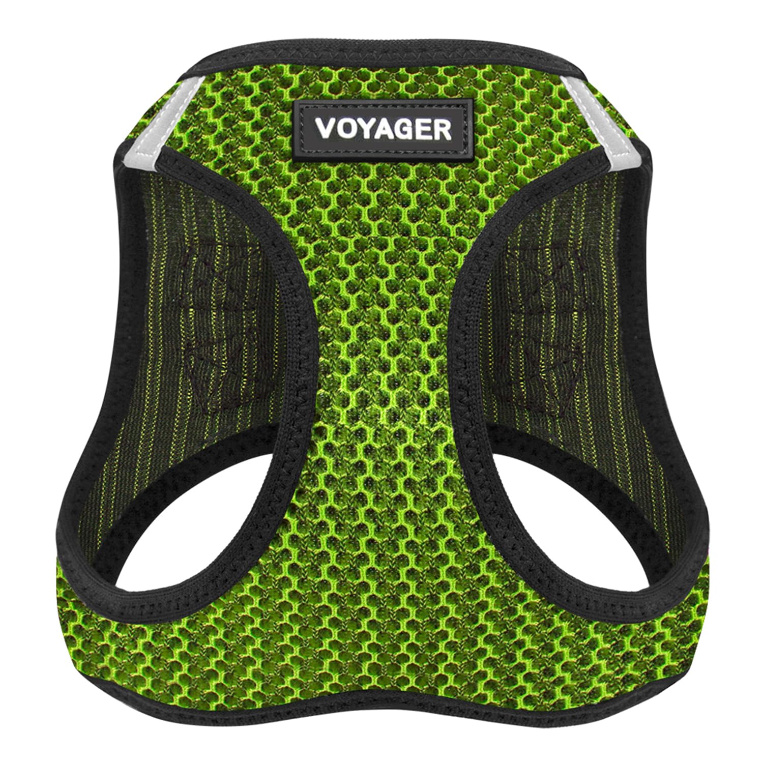 Voyager Step-In Air Dog Harness - All Weather Mesh, Reflective, No Pull Harness For Small, Medium Dogs, Cats - Secure With Hook & Loop Fastener, Buckle, Double D-Rings - Lime Green 2-Tone, S