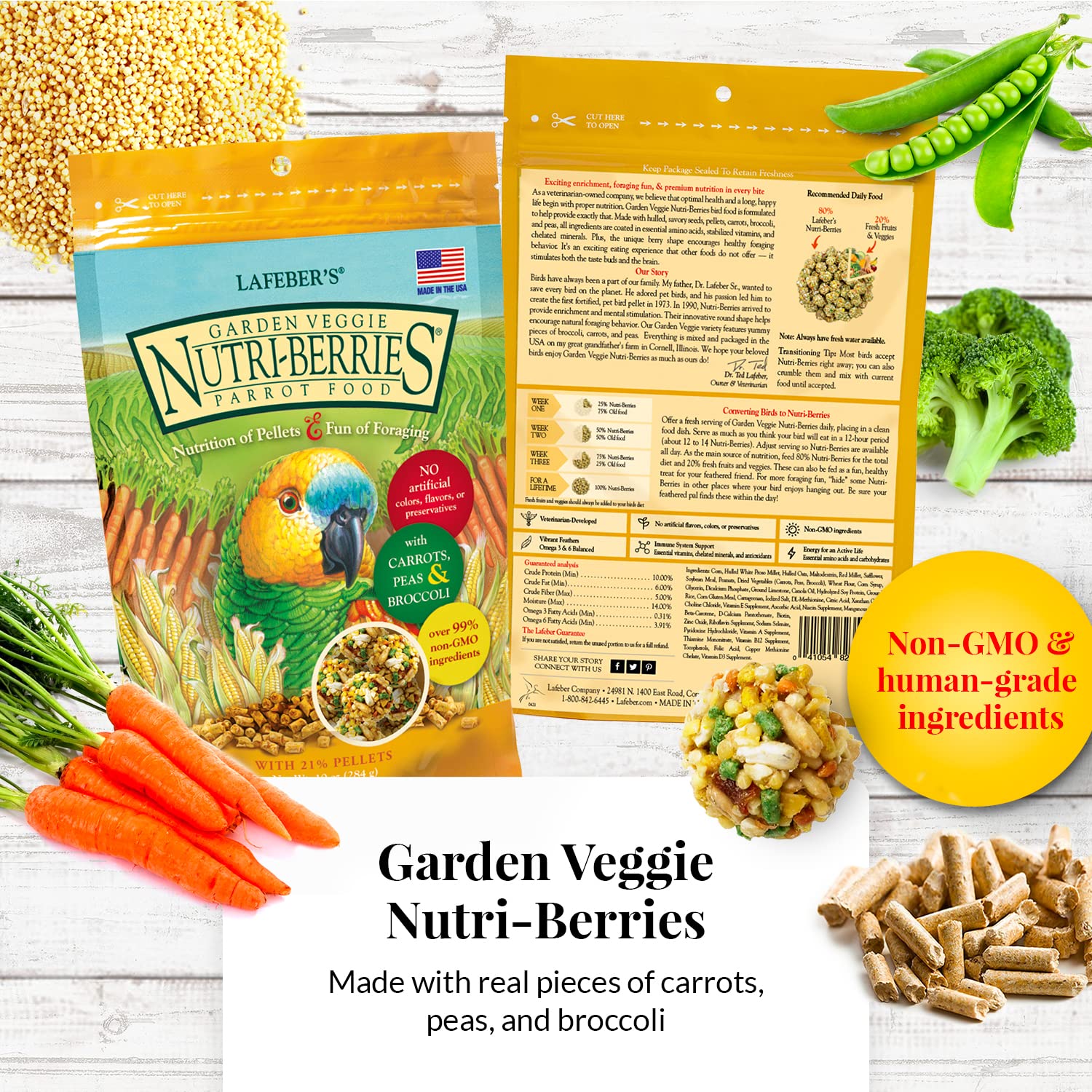 LAFEBERS Gourmet Nutri-Berries Pet Bird Food Variety Sampler Bundles, Made with Non-GMO and Human-Grade Ingredients, for Parrot