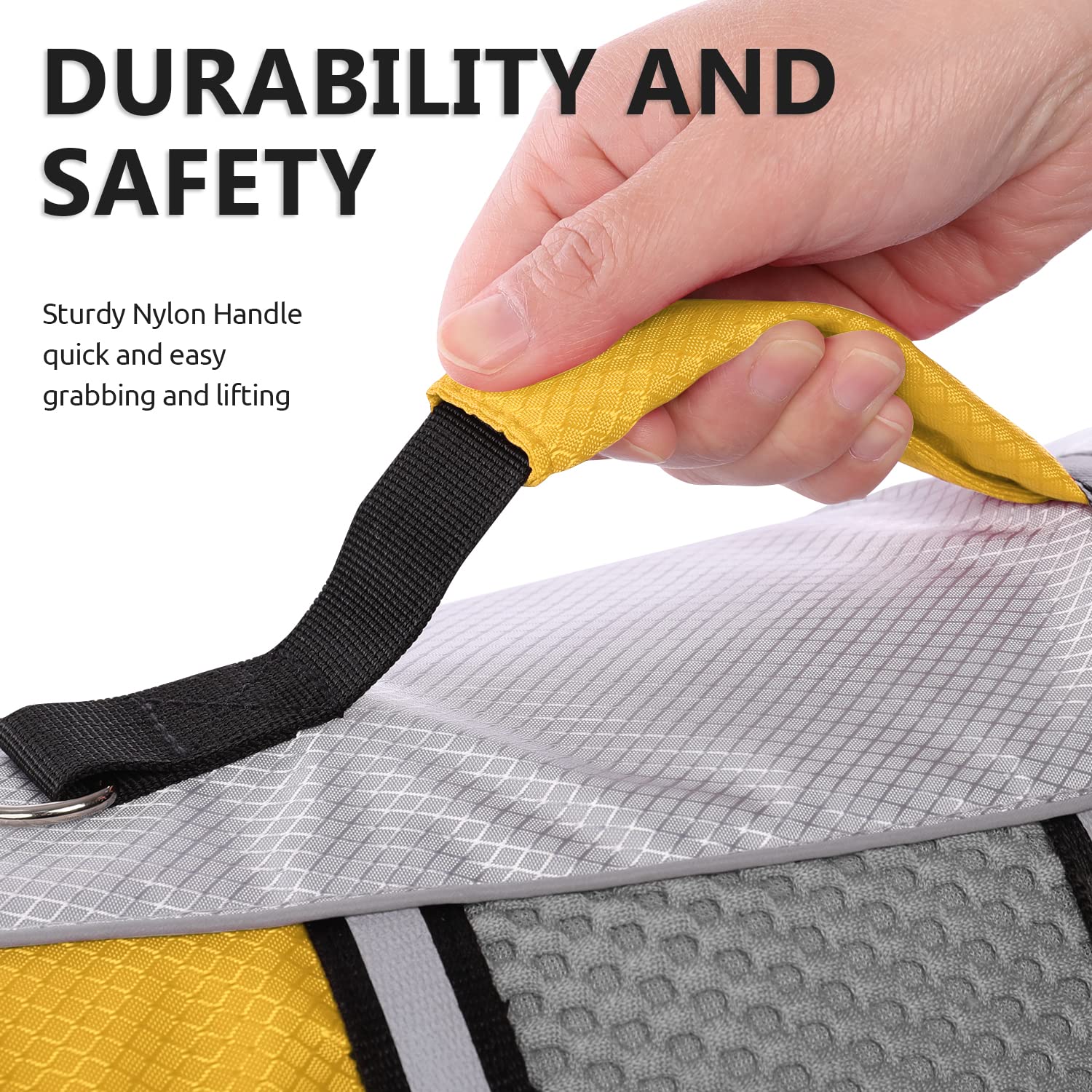 Queenmore Dog Life Jacket Swimming Vest Small Medium Dogs Neoprene Life Vest Lightweight Reflective Dog Lifesaver For Boating Ka