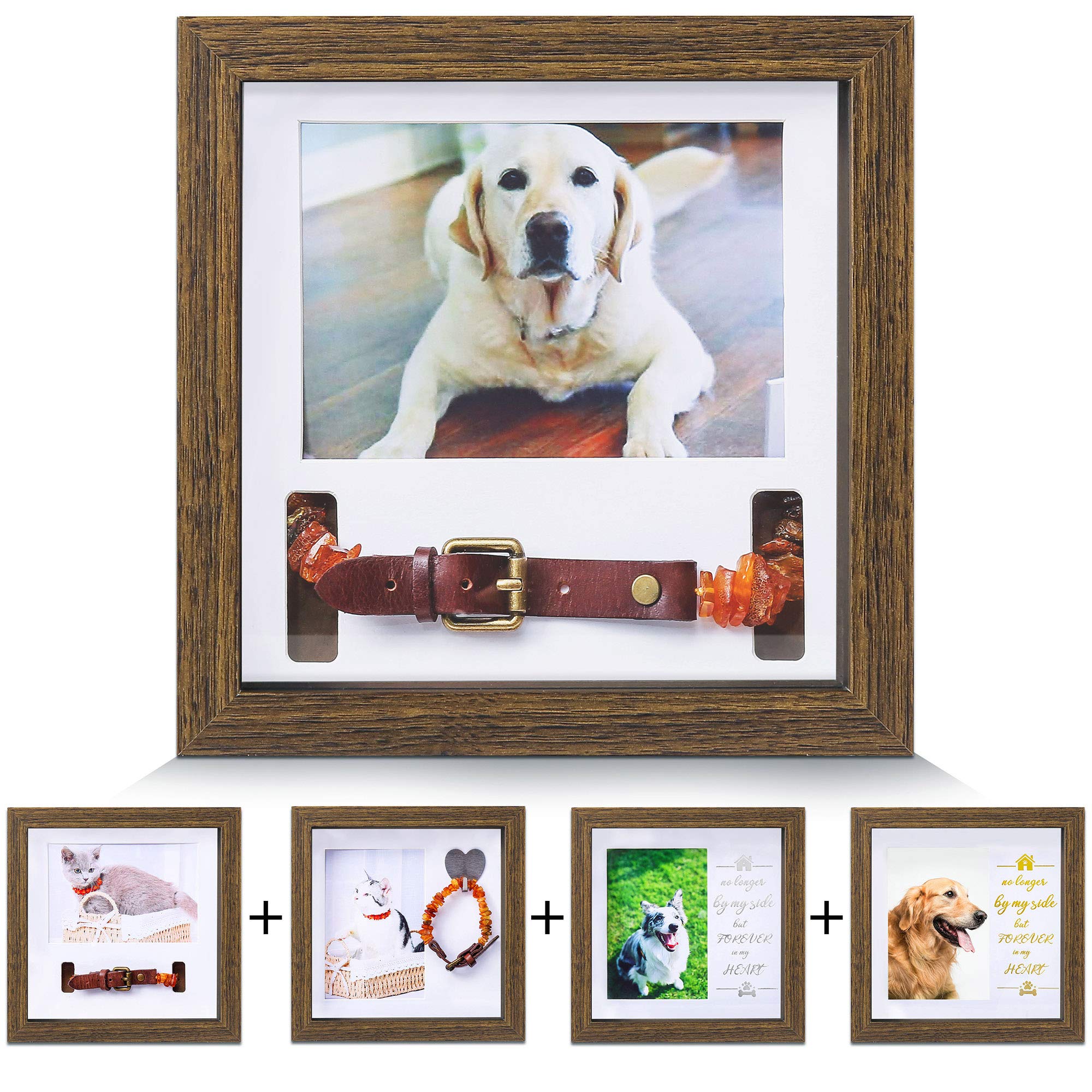 Kcrasan Pet Memorial Picture Frame - Dog Memorial Sentiment Frame For Loss Of Dog Gifts - Pet Collar Frame Remembrance Sympathy 