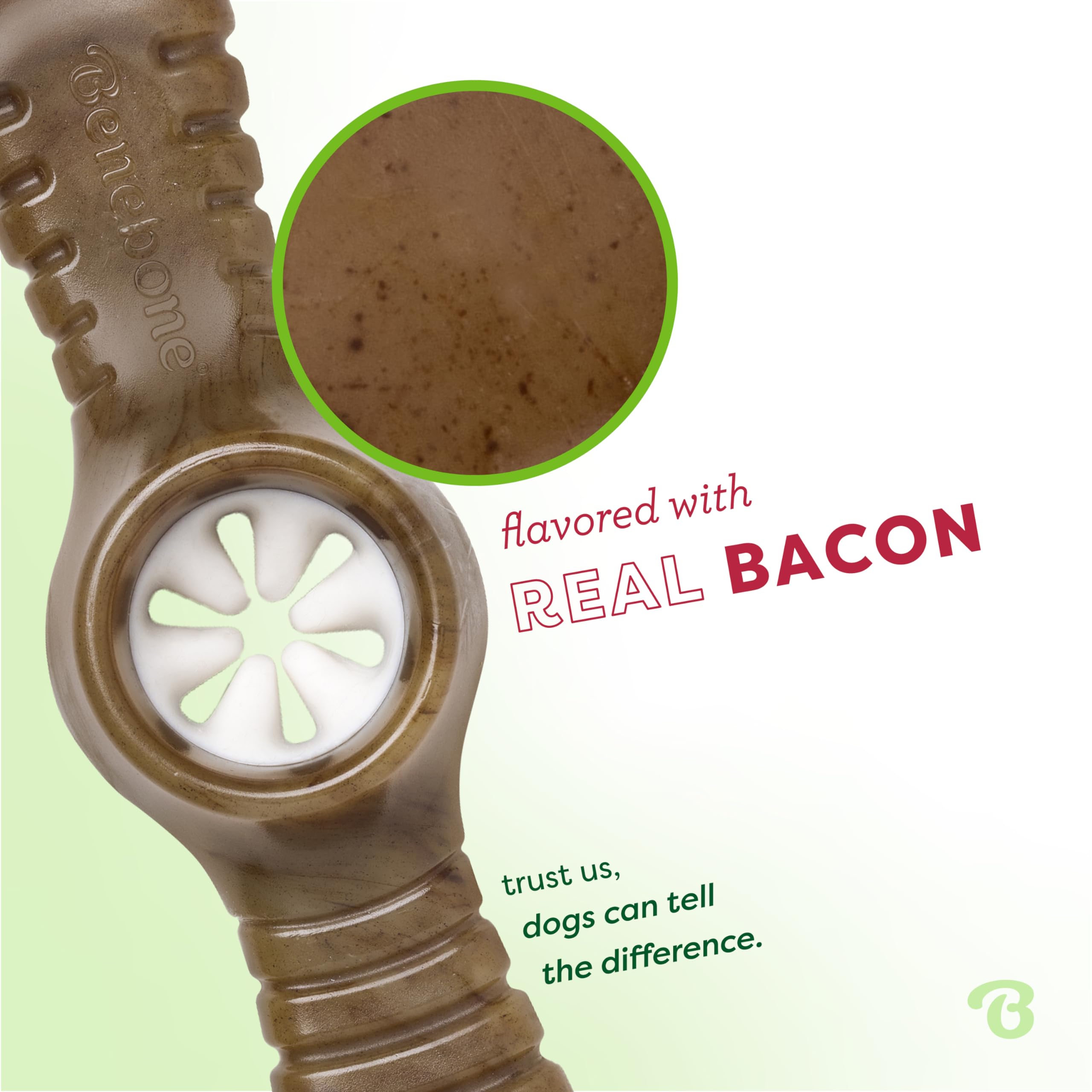 Benebone Pawplexer Interactive Treat Dispensing Tough Dog Puzzle Chew Toy, Made in USA, Small, Real Bacon Flavor