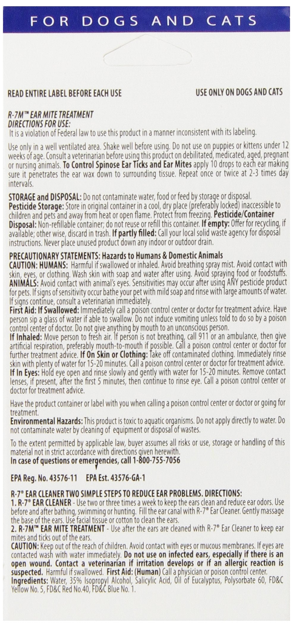 Gimborn R-7 Dog And Cat Ear Care Kit