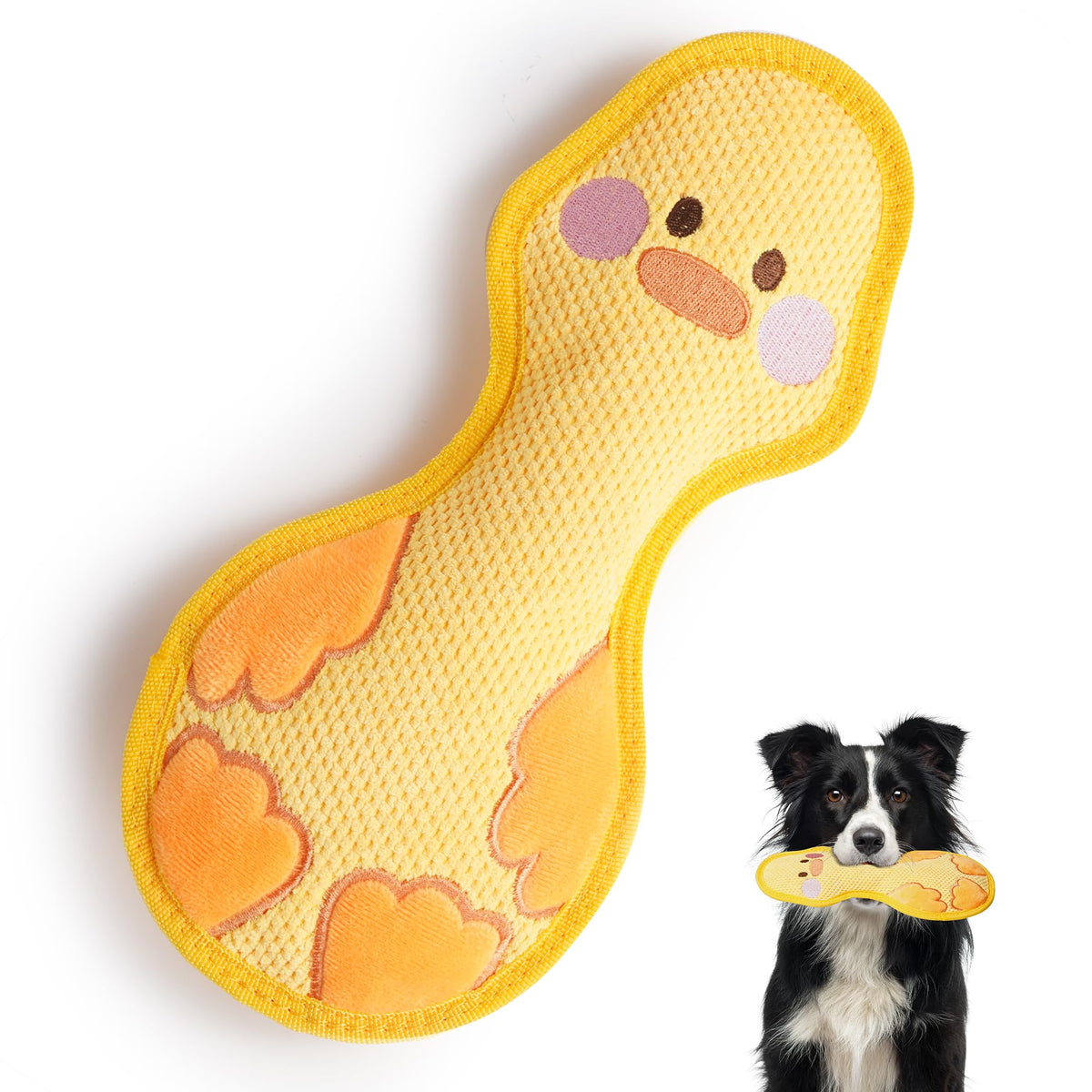 Durabite Duck Squeaky Dog Toy, New 2025 Indestructible Dog Toy For Aggressive Chewers, Stuffed Toy With Two Tough Layers, Intera