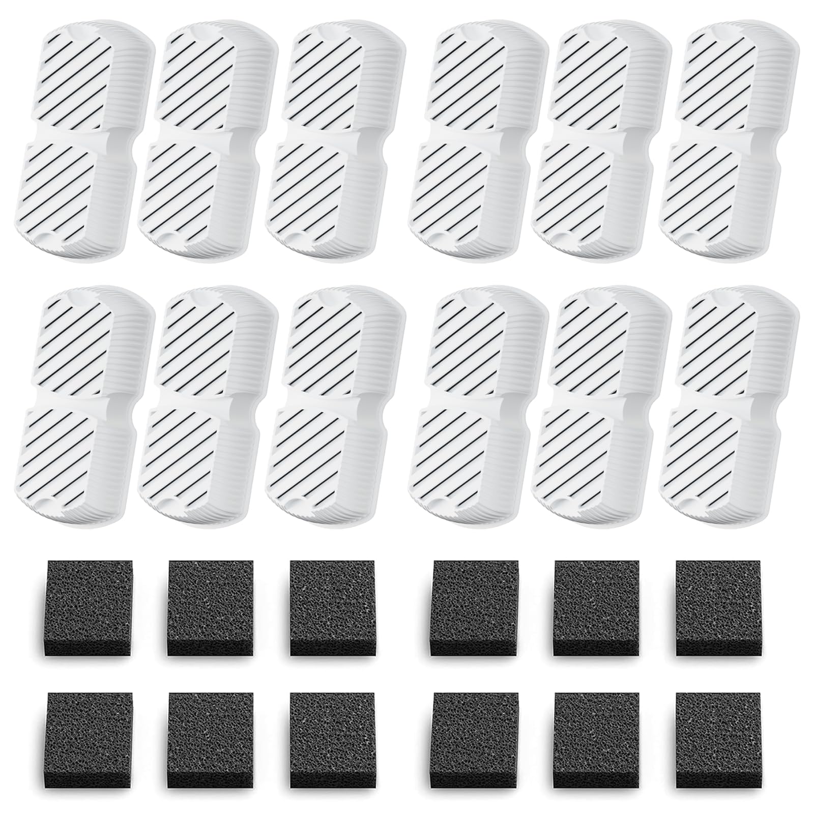 Grookpet Pet Water Fountain Filters: 24 Dog Water Fountain Filters Replacement - Dog Fountain Filters - Including 12 Filters + 1