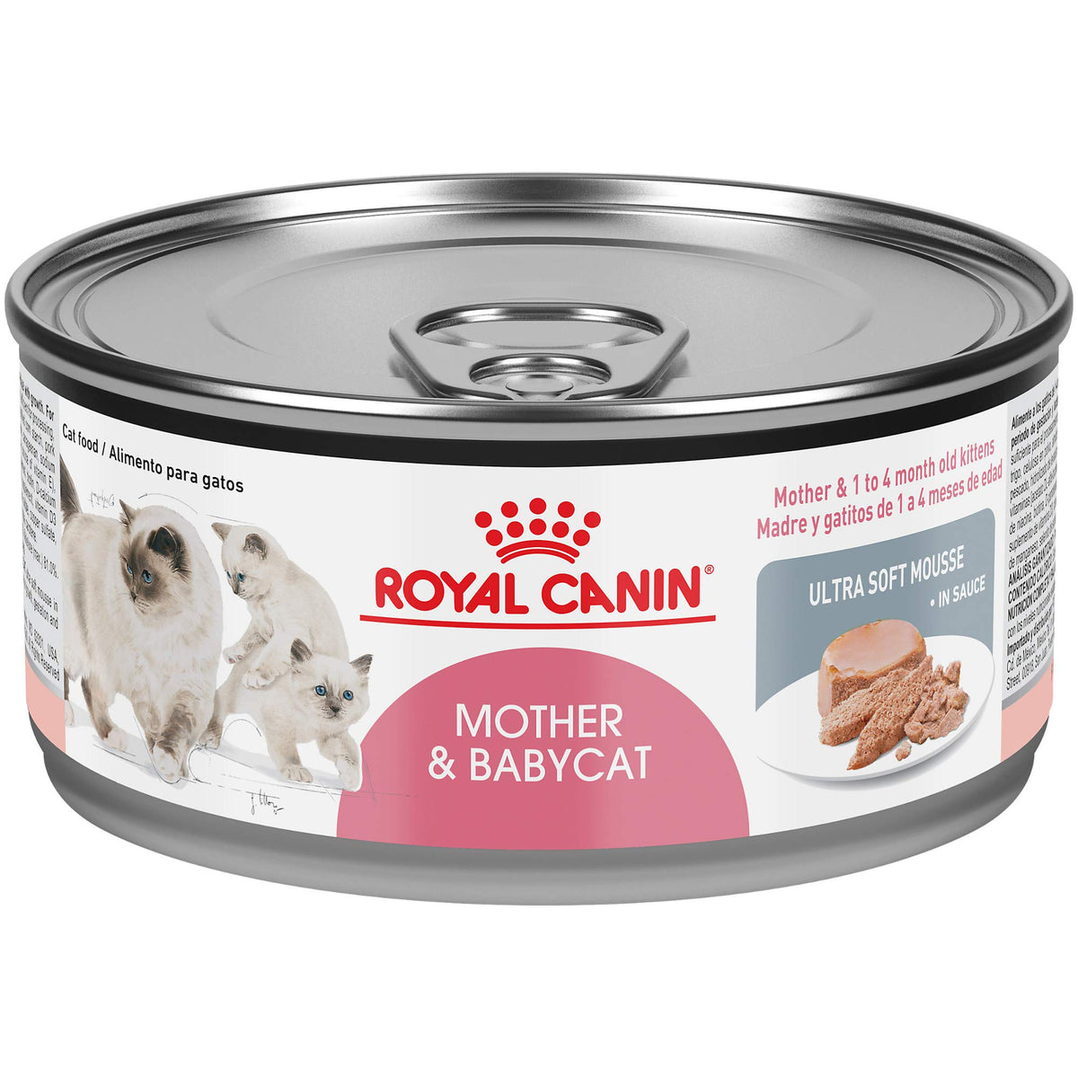 Royal Canin Feline Health Nutrition Mother & Babycat Ultra Soft Mousse In Sauce Canned Cat Food, 5.8 Oz Can