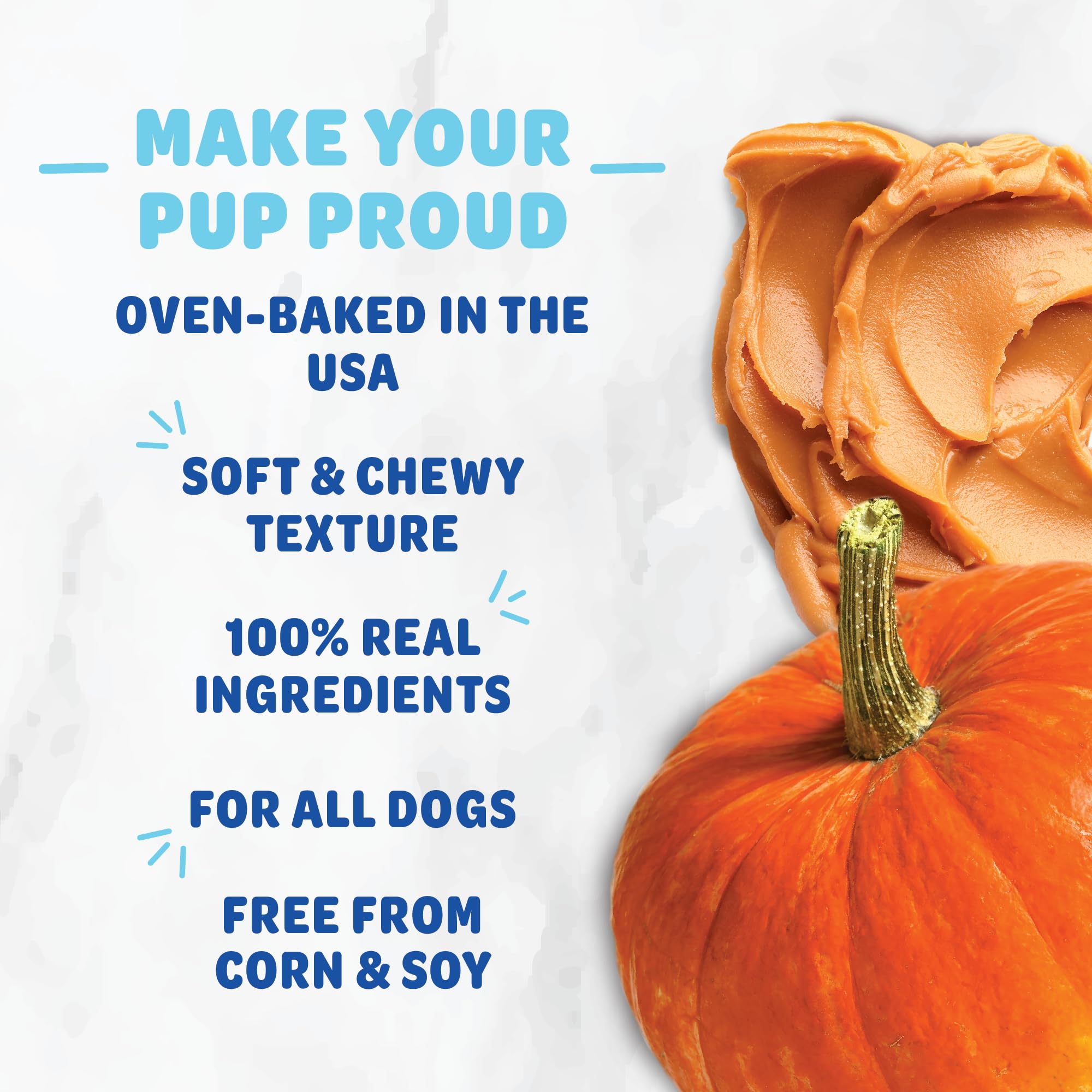 Shameless Pets Soft-Baked Dog Treats, Pumpkin Nut Partay - Natural & Healthy Dog Chews for Digestive Support with Fiber - Dog Bi