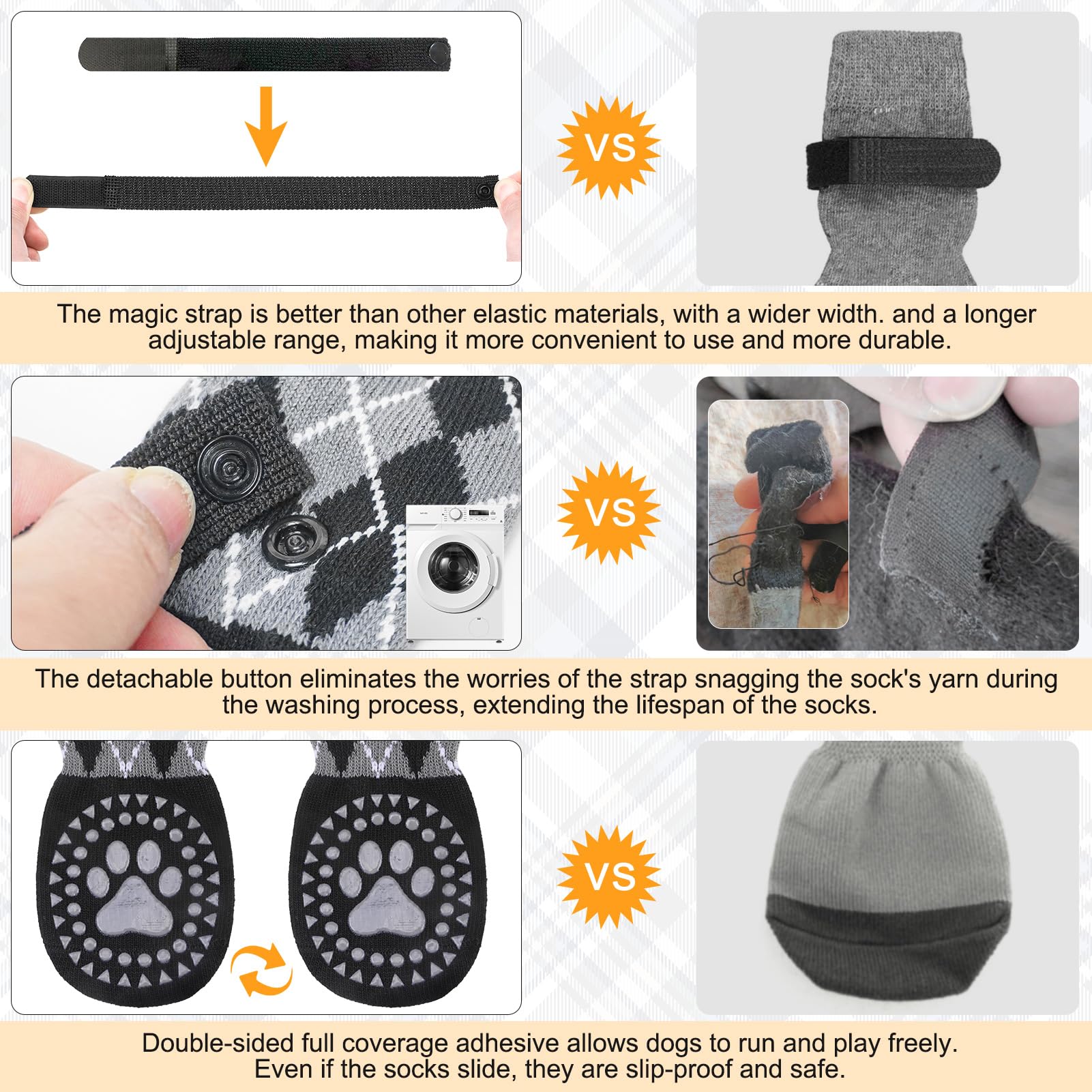 Beautyzoo Dog Socks To Prevent Licking Paws, Dog Shoes For Hot Pavement Small Medium Large Senior Dogs Booties, Non Slip Dog Boo