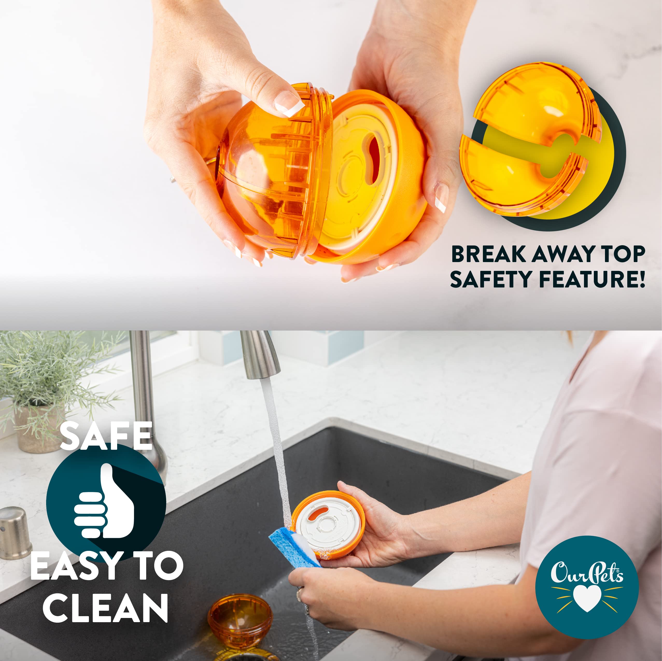 Smarter Toys IQ Treat Ball Toy 5'' Diameter Ball - Pack of 3