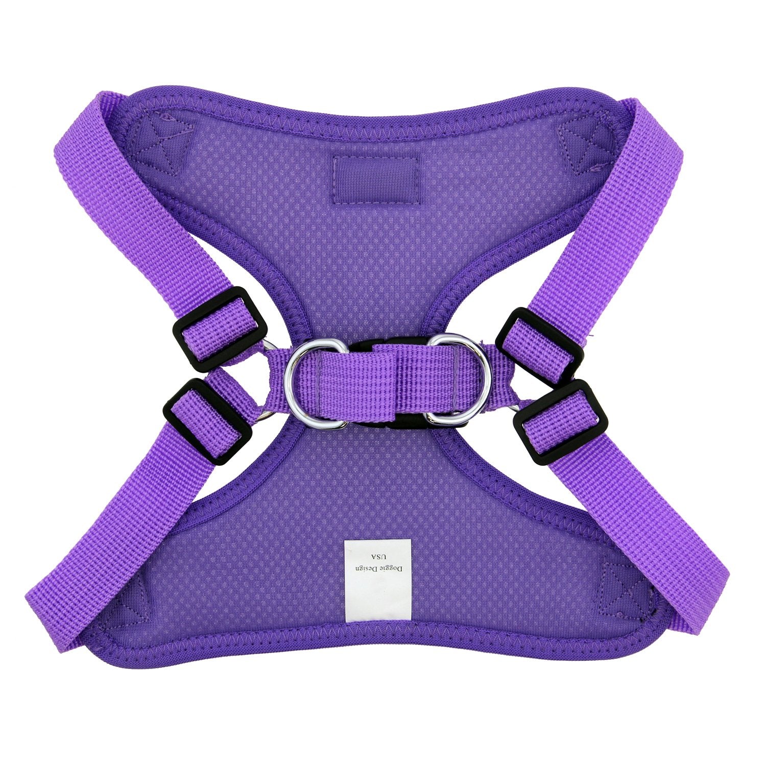 Doggie Design Dog Harness - No Choke Dog Harness, Dog Vest, Mesh Polyester, Pet Harness, Simple Step In And Go Design, Harness For Dog - Paisley Purple - L