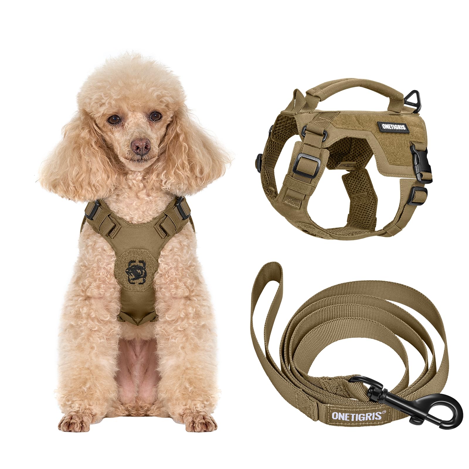 Onetigris Dog Harness And Leash Set, No Pull Mini Trooper Fully Adjustable Harness For Puppy Dog And Cats, Dog Vest For Xxxs Xxs
