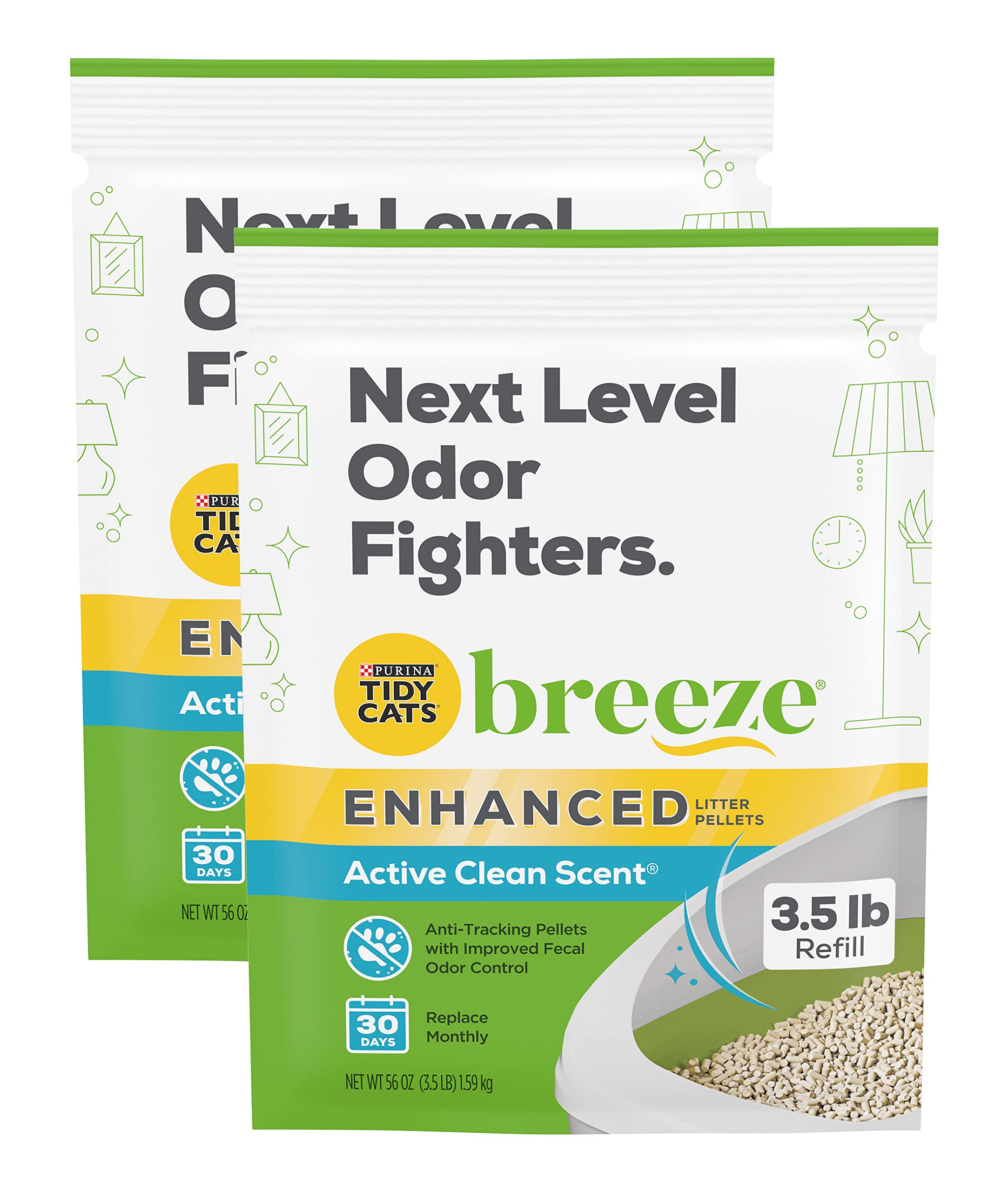 Purina Tidy Cats Breeze Litter Pellets, Enhanced Litter Pellets 3.5 Lb (Pack Of 2)