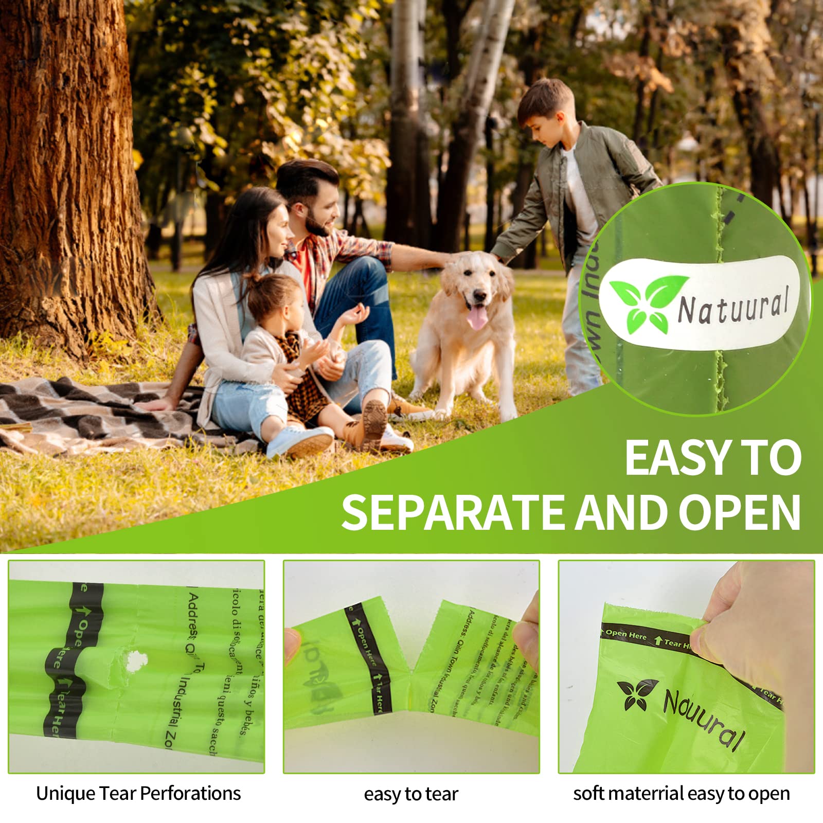 Biodegradable Dog Poop Bags-270Bags 18Rolls, Poop Bags For Dogs Made Of Cornstarch, Certified Astm D6400 By Usa, Unscented, Suitable For Large |Small Dogs (Green)