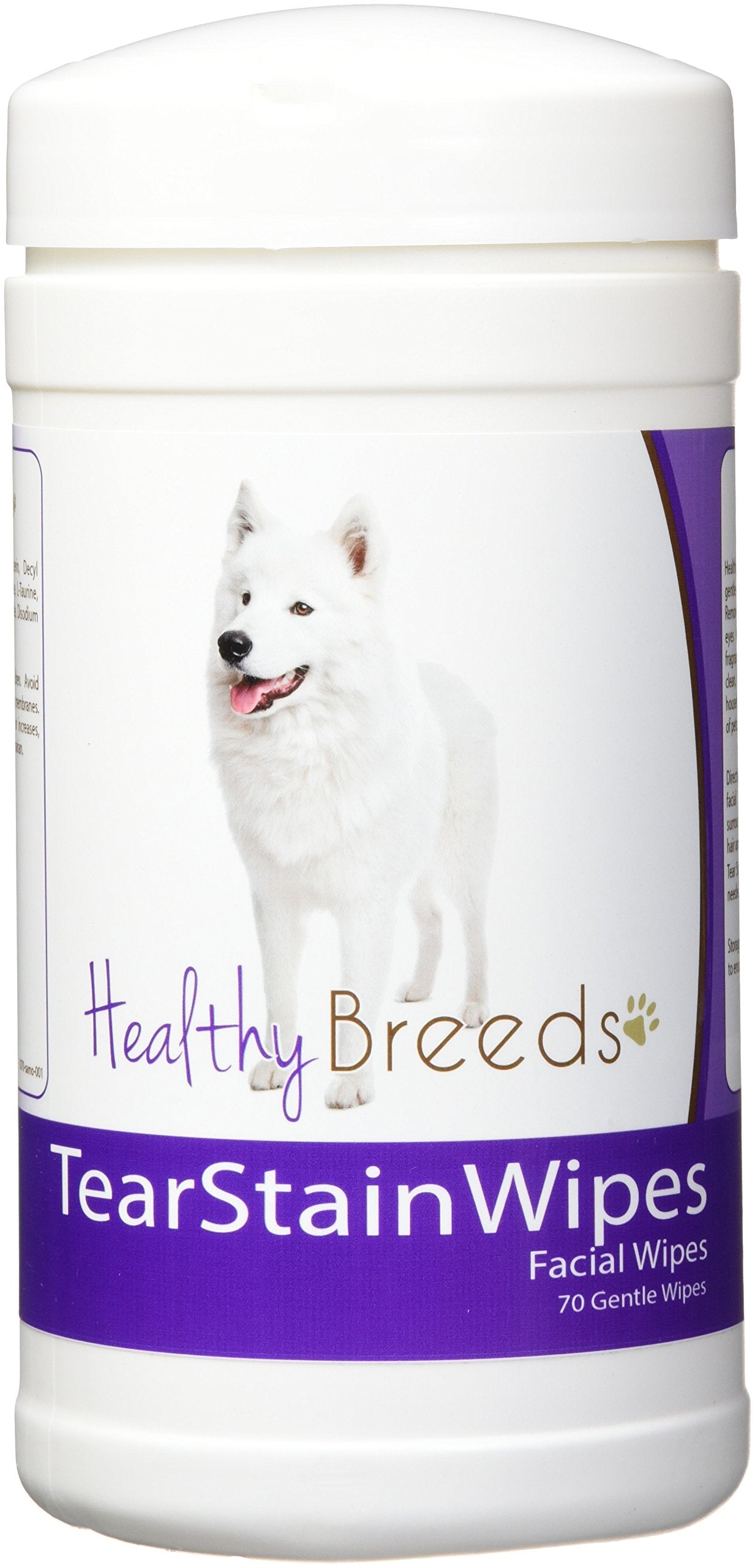 Healthy Breeds Samoyed Tear Stain Wipes 70 Count