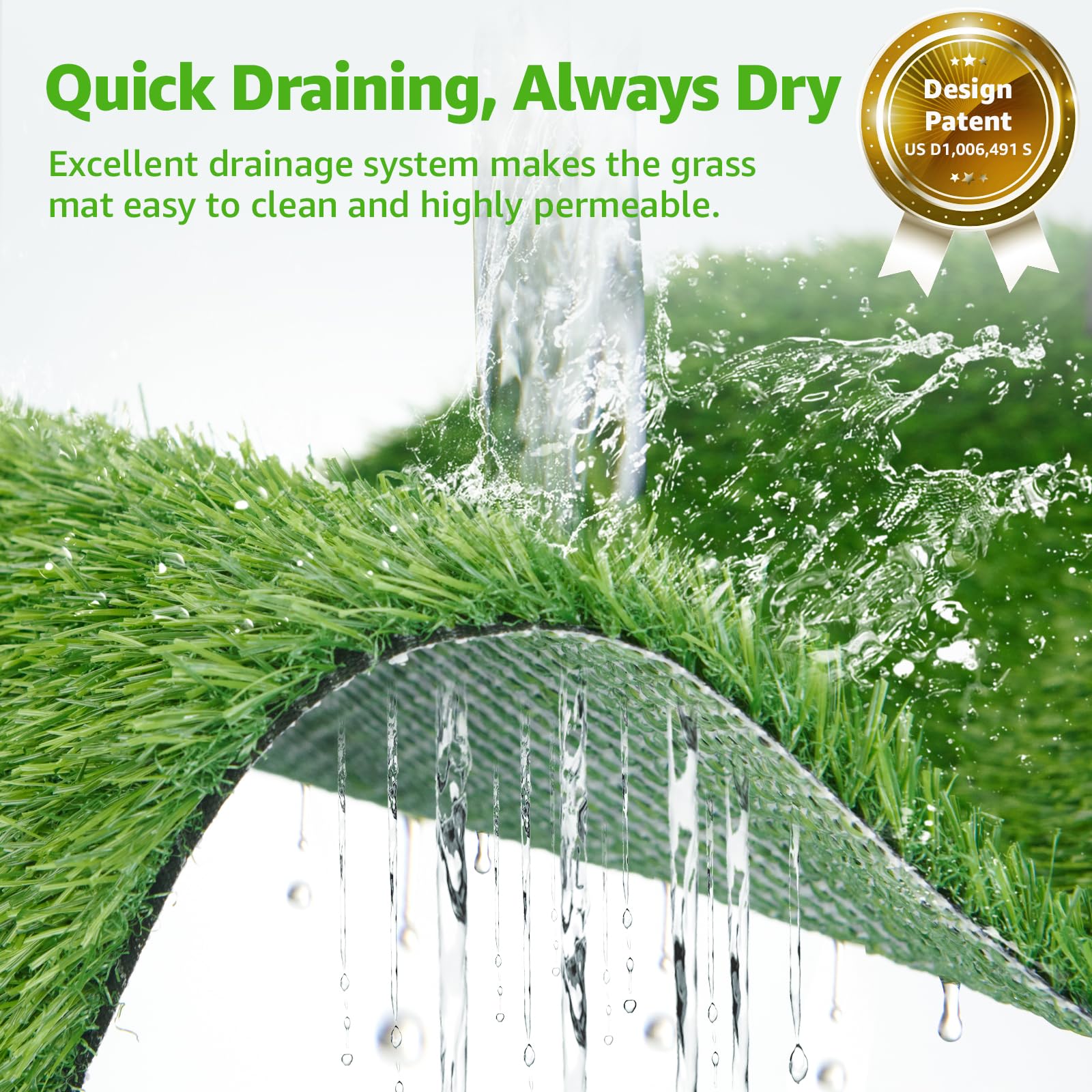 Dog Grass Large Patch Potty, Artificial Dog Grass Bathroom Turf For Pet Training, Washable Puppy Pee Pad, Perfect Indoor/Outdoor