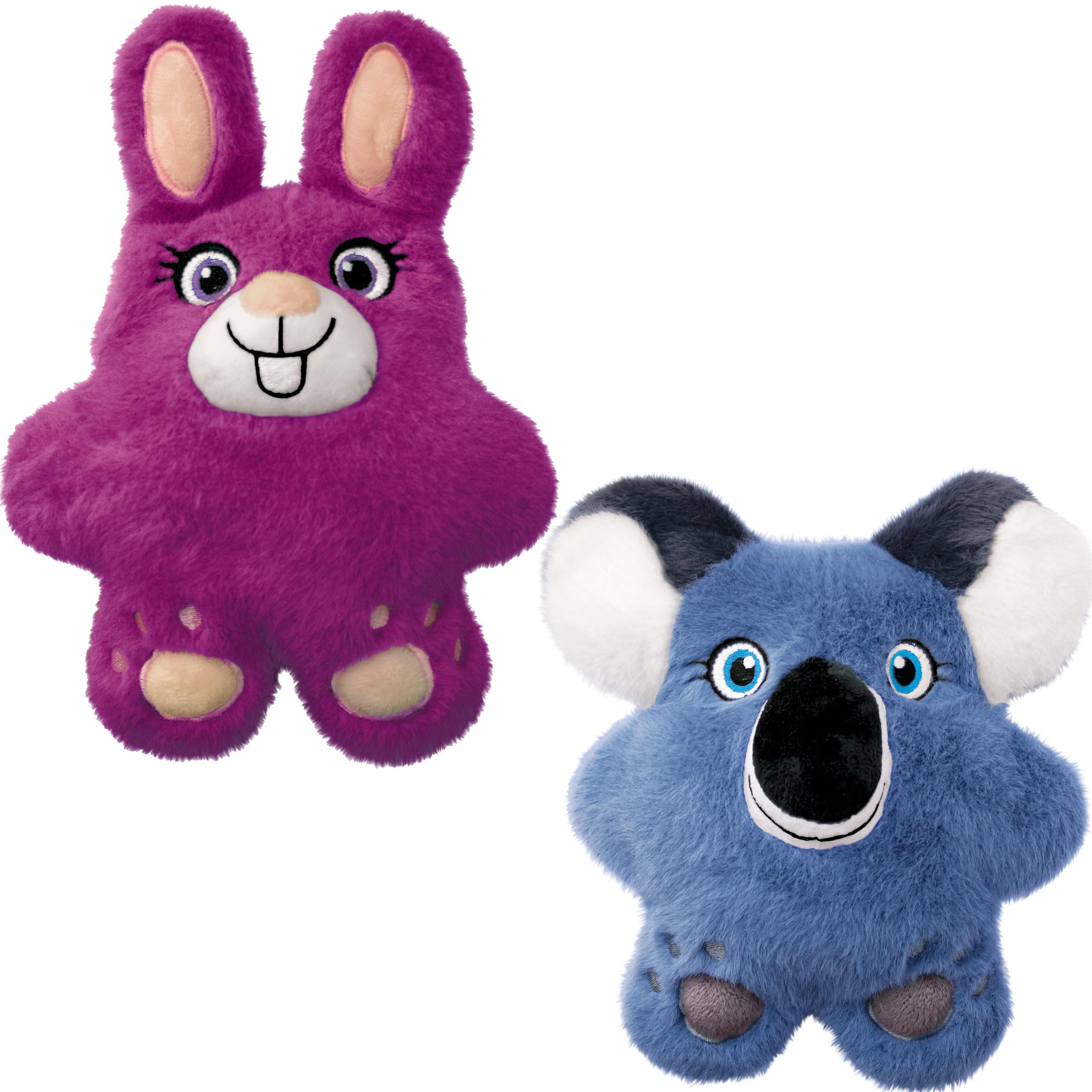 KONG Snuzzles Dog Toy, Plush Squeaker, Crinkle Sounds, Soft Durable Indoor Play (Bunny/Koala, Medium)