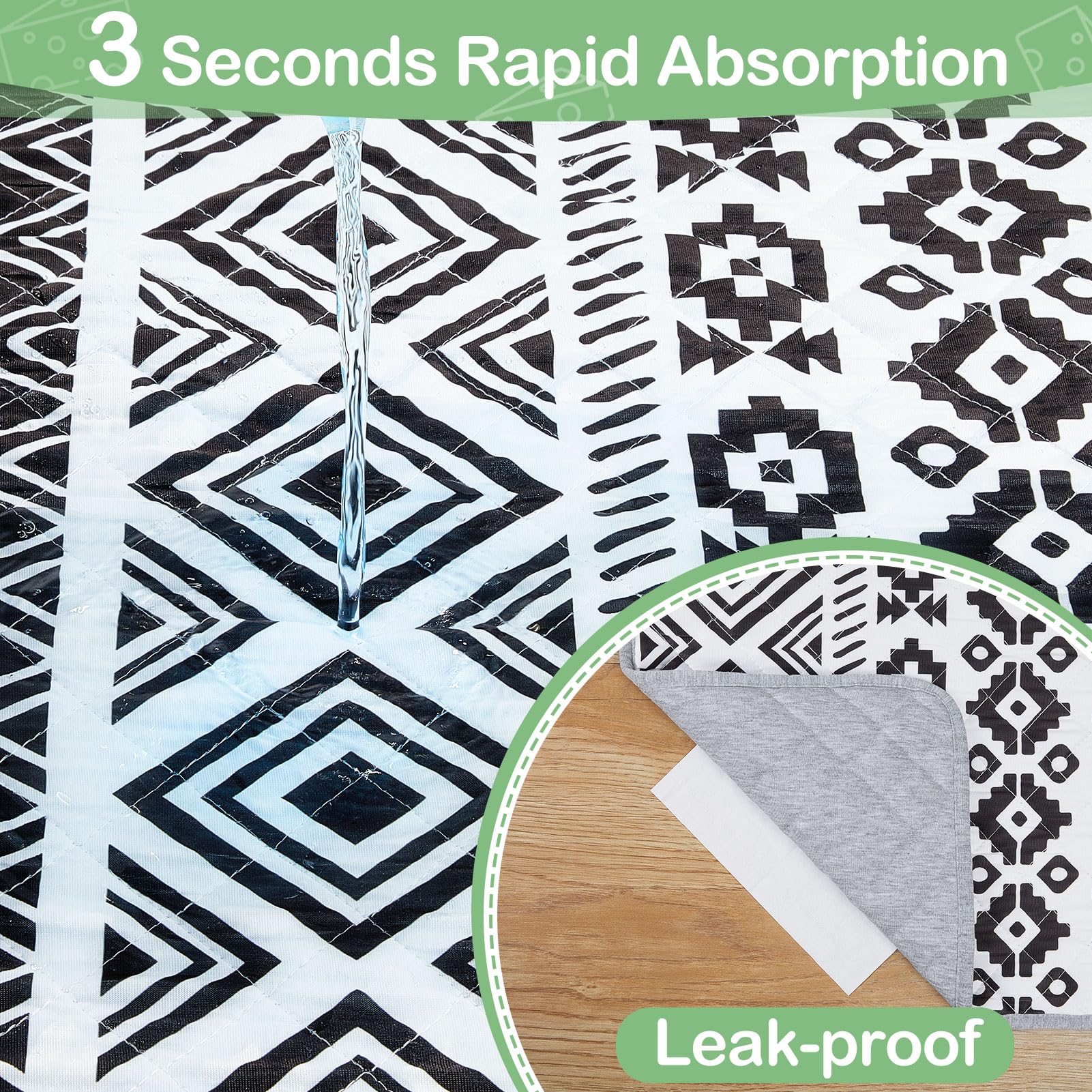 2 Pack Guinea Pig Bedding, Washable Guinea Pig Cage Liner Reusable Guinea Pigs Mat Waterproof Guinea Piggy Bedding For Cage, Sup