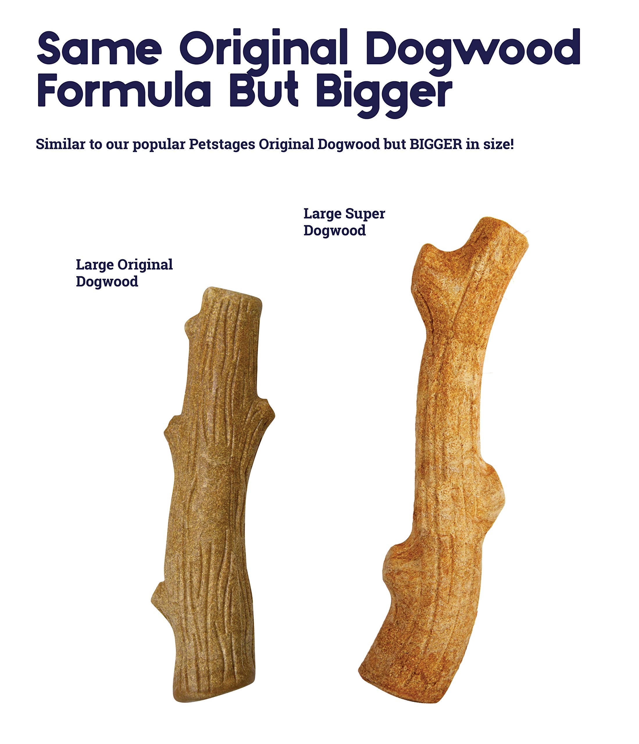 Petstages Super Dogwood Dog Chew Toy, Medium - Safe & Long Lasting Chewable Sticks Made Of Natural Wood And Durable Synthetic - Usa Made