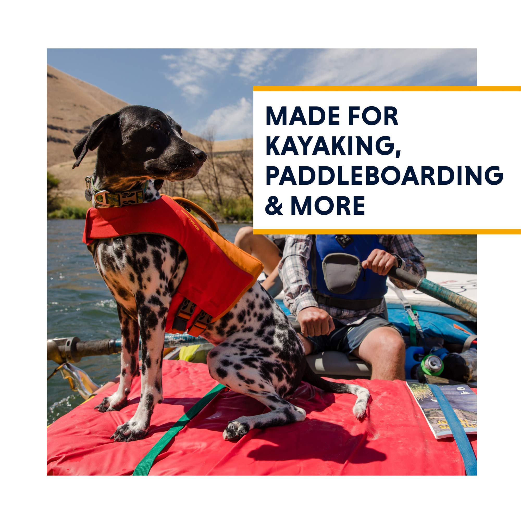 Ruffwear, Float Coat Dog Life Jacket, Swimming Safety Vest With Handle, Red Sumac, Small