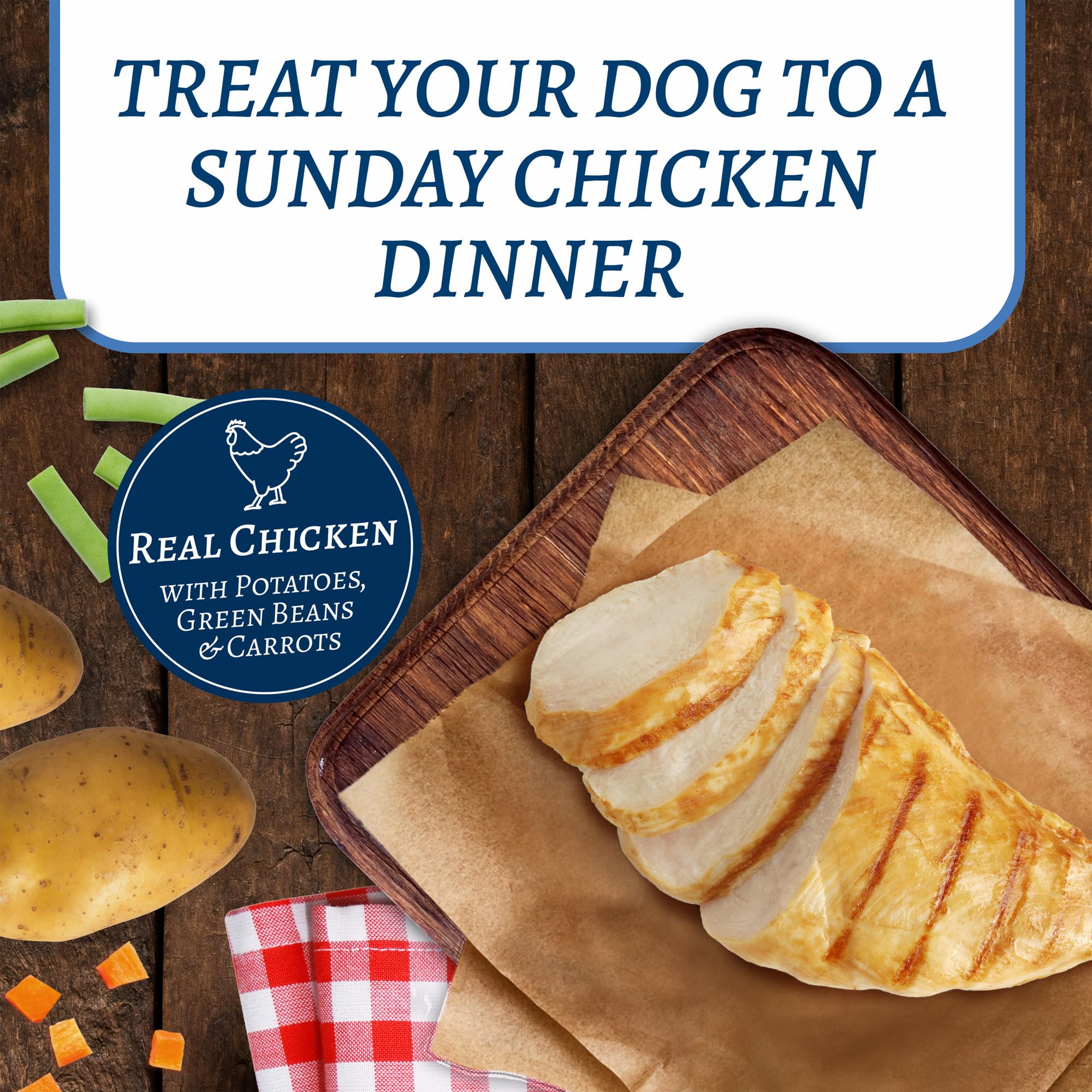 Blue Buffalo Family Favorites Adult Wet Dog Food, Made with Natural Ingredients, Sunday Chicken Dinner, 12.5-oz Can (Pack of 12)