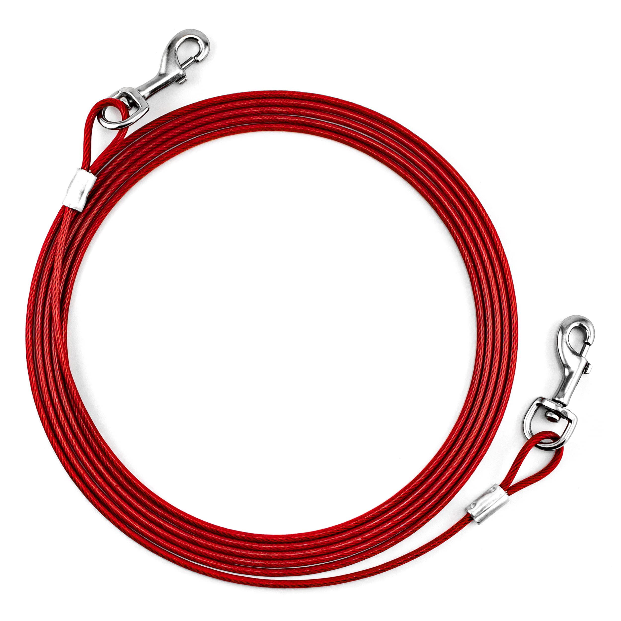 Ruffin' It 15 Ft. Heavy Duty Cable Tie-Out For Dogs, 1700# Strength Up To 100 Lbs
