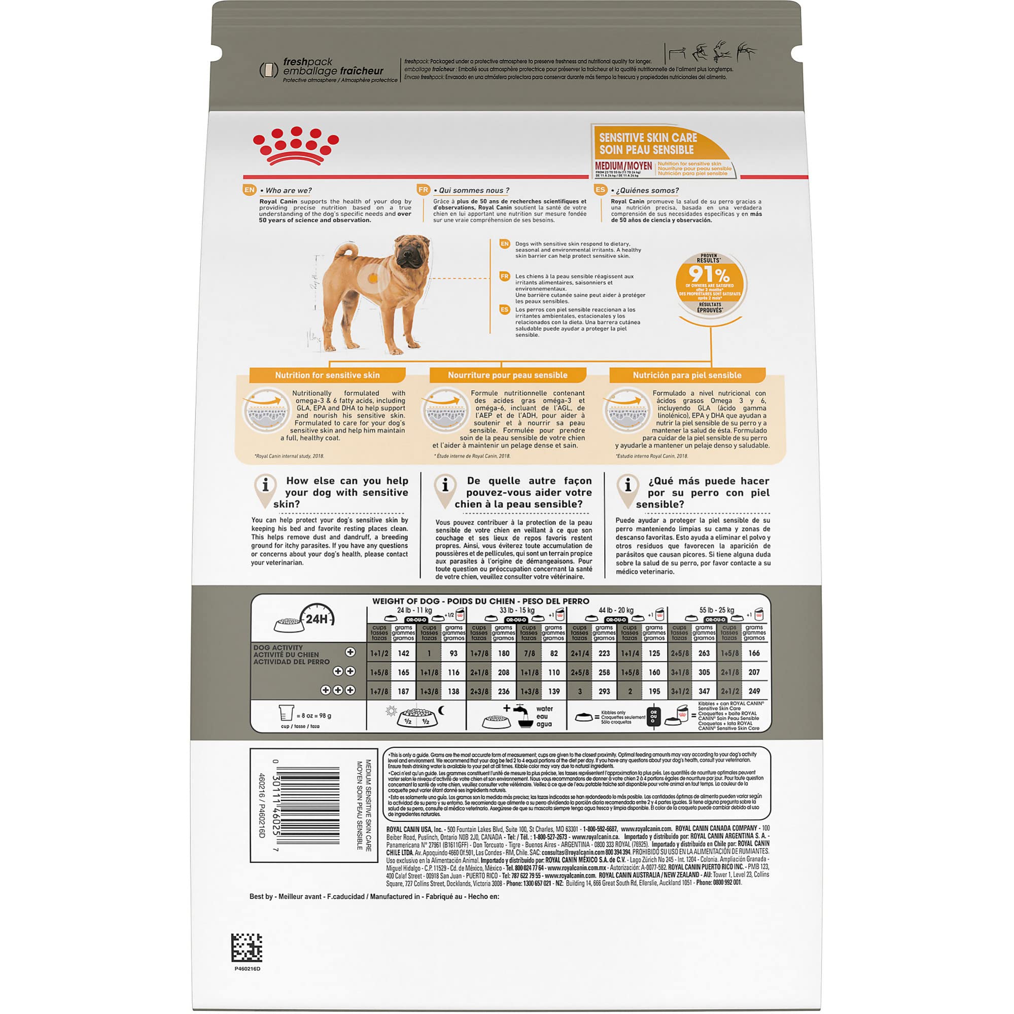 Royal Canin Medium Sensitive Skin Care Dry Dog Food, 6 lb bag