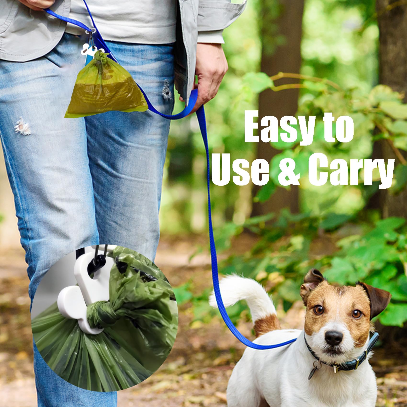 2Pcs Dog Poop Bag Holder For Leash Dog Waste Bag Carrier Hand Free Walking Accessory Leash Attachment For Dog Poop Bag Dispenser