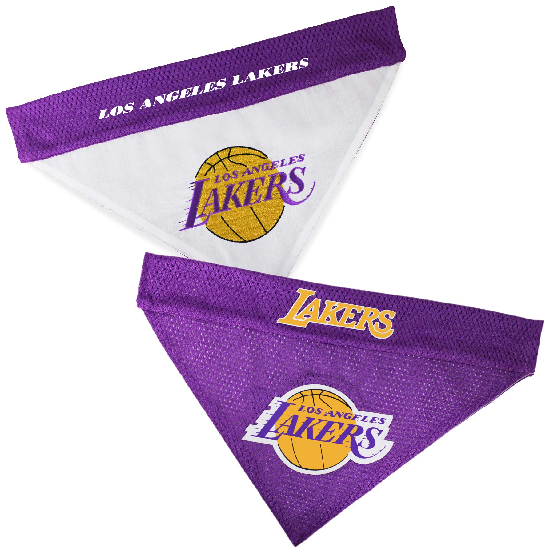 Pets First Nba Dog Bandana - Los Angeles Lakers Reversible Pet Bandana. 2 Sided Home & Away Sports Bandana With A Premium Embroidery Team Logo, Small/Medium