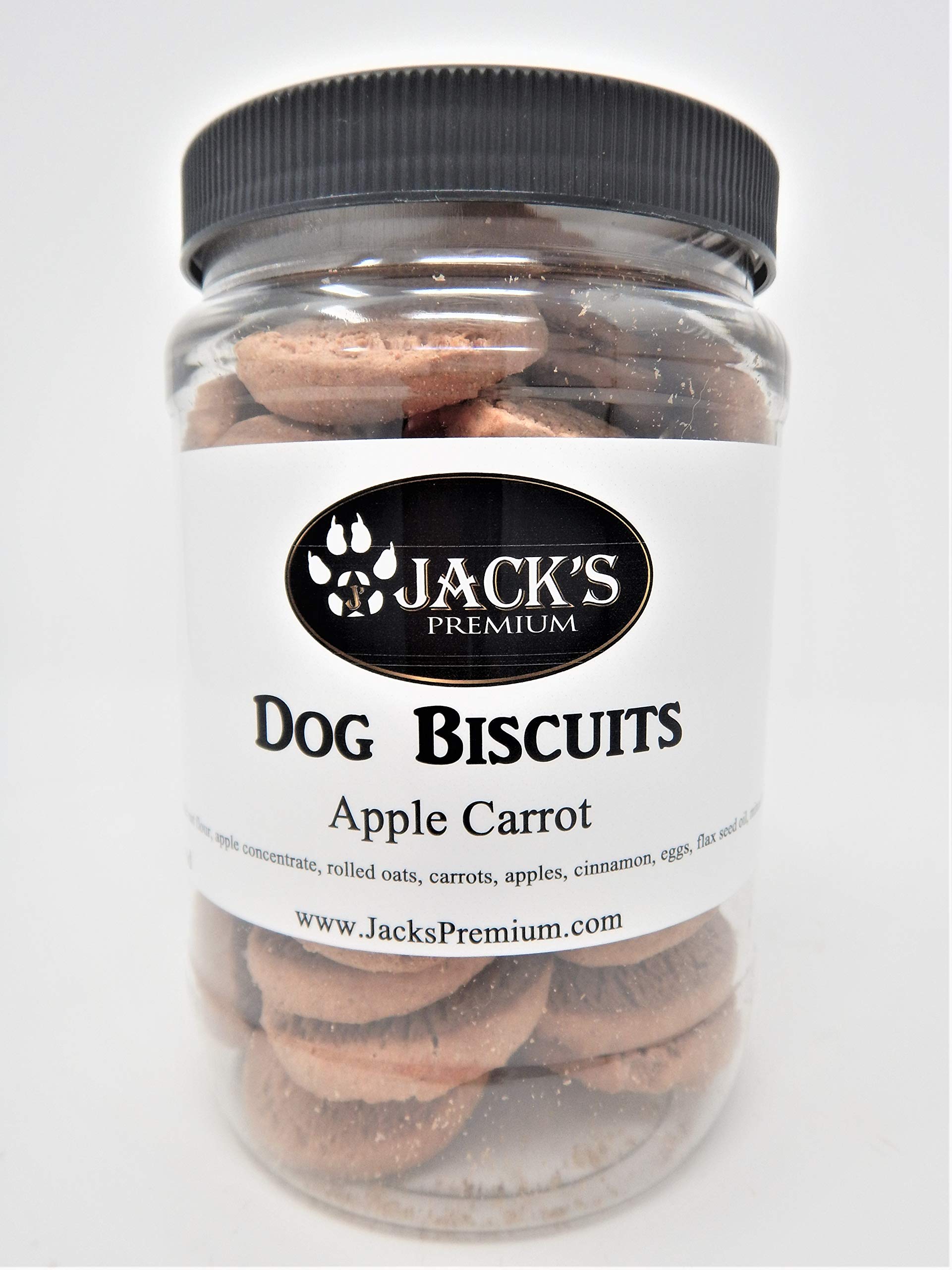 JACKS PREMIUM Organic Biscuits | Human Grade All Natural Dog Treats- Corn, Wheat, Gluten Free- Made in USA- Resealable Jar (App