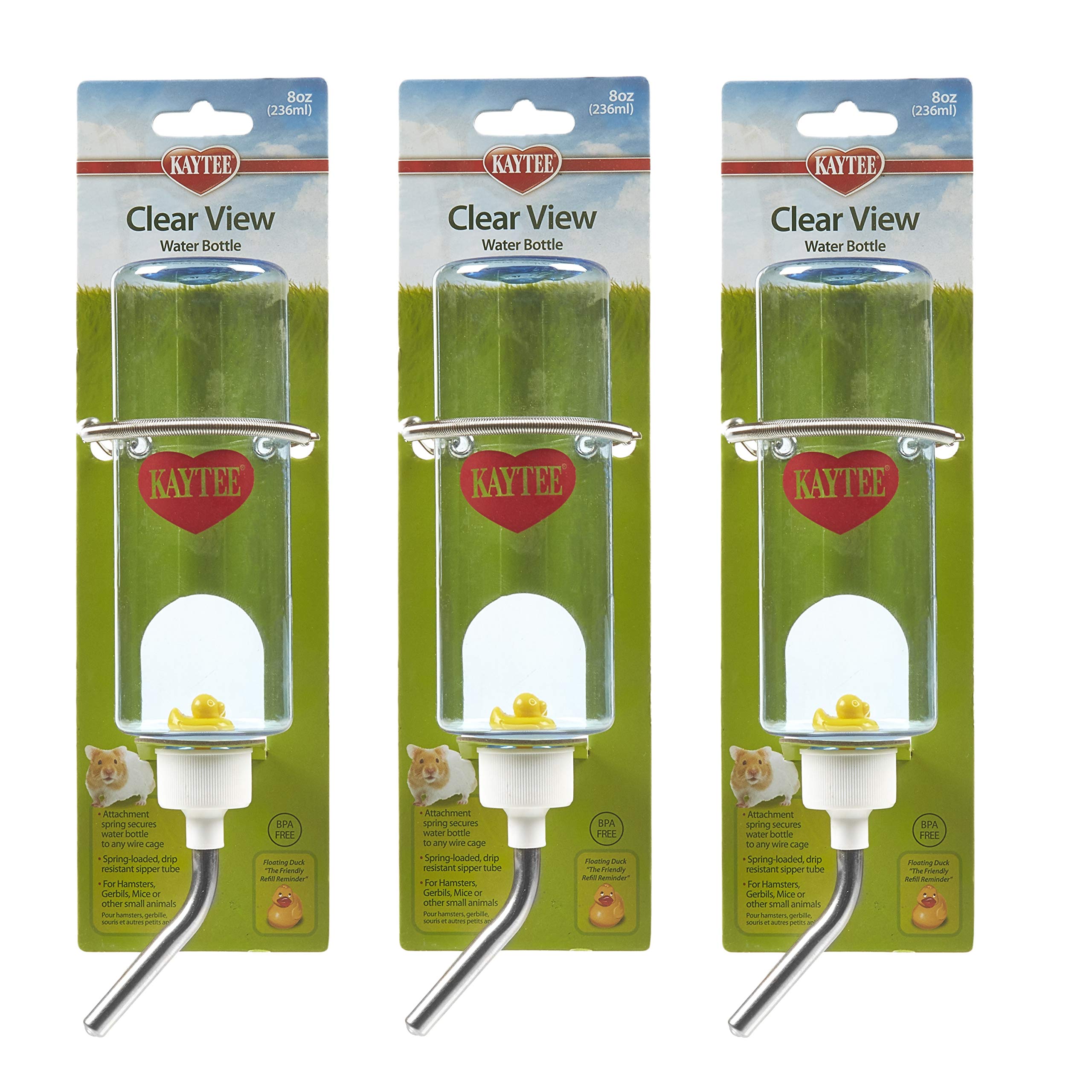 Kaytee Clear Water Bottle 8Oz